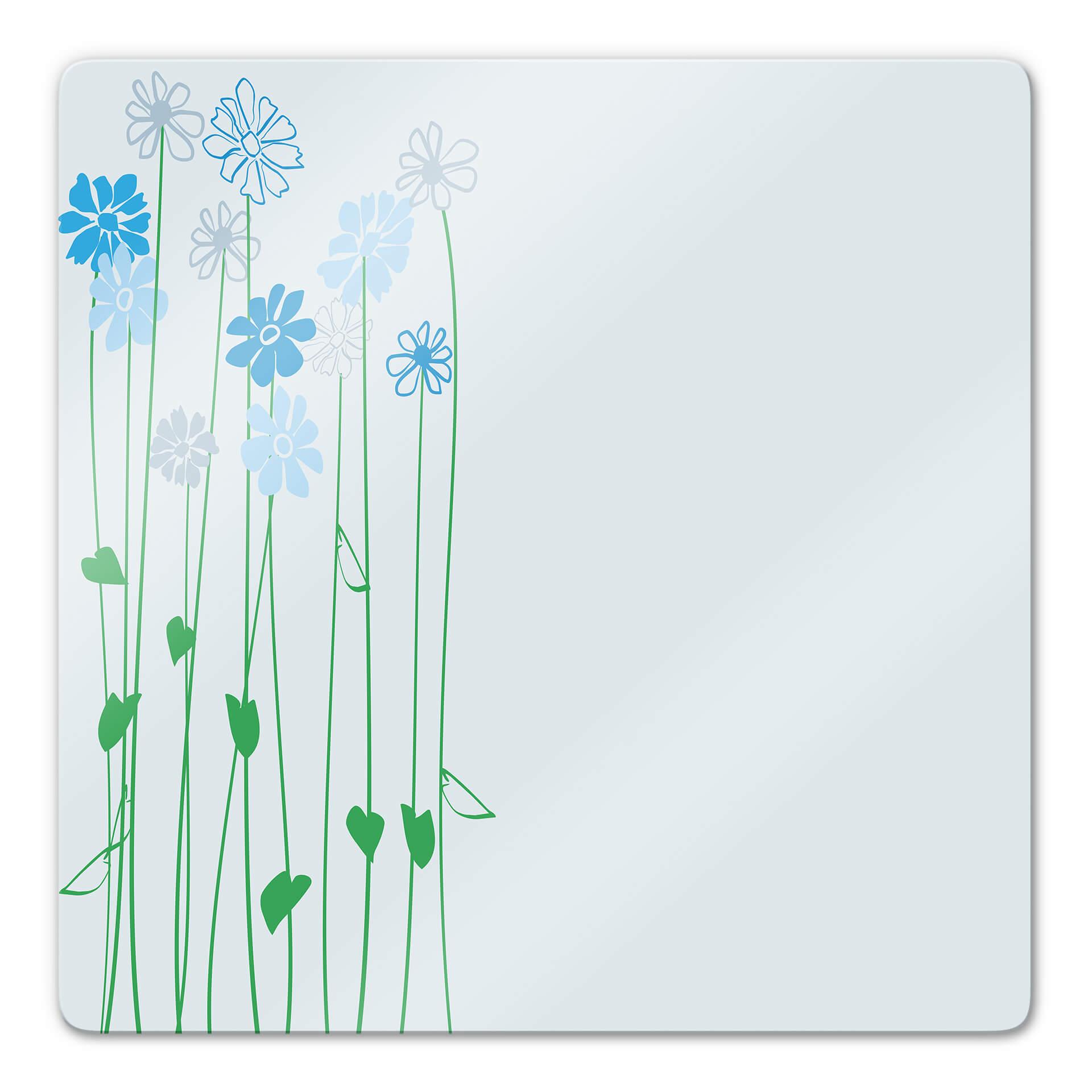 Glasbillede - Blomsterliv