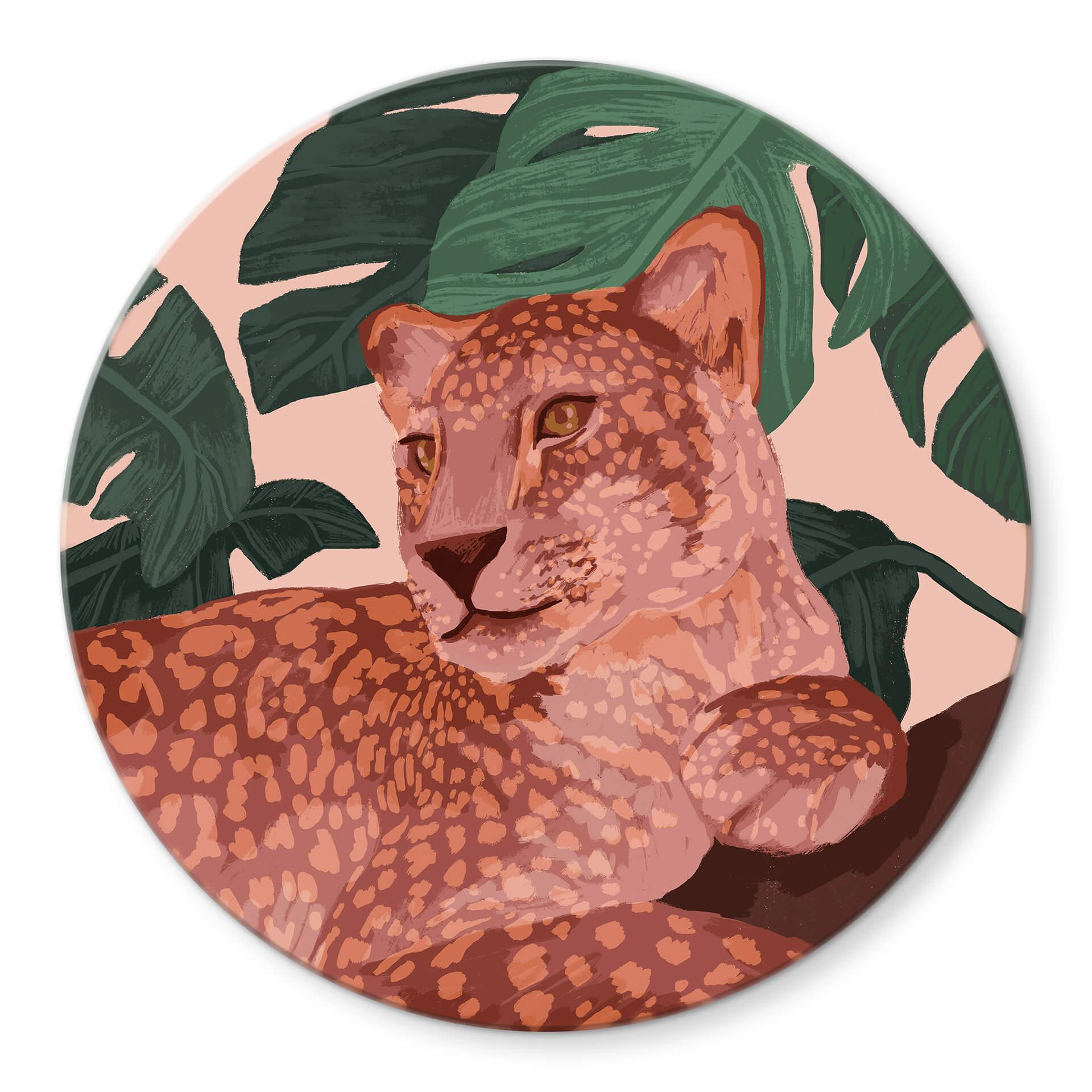 Tableau sur verre Goed Blauw - Golden Panther