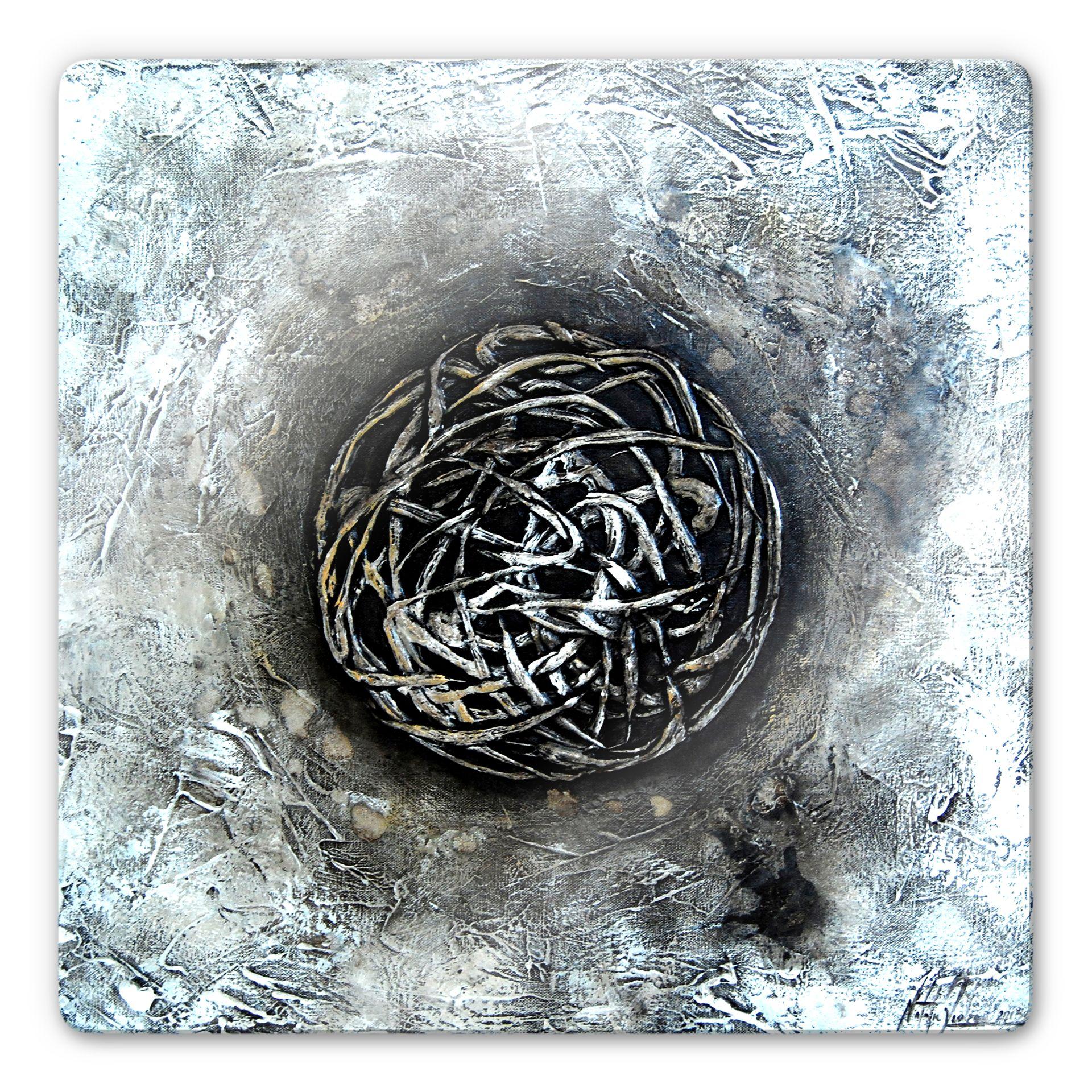 Glasbillede - Fedrau - Kubik 1