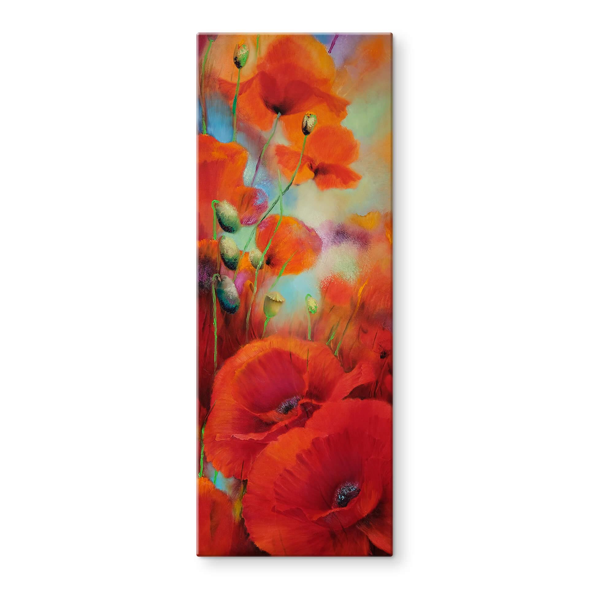 Tableau sur verre Schmucker - Rêve de coquelicots - Panorama