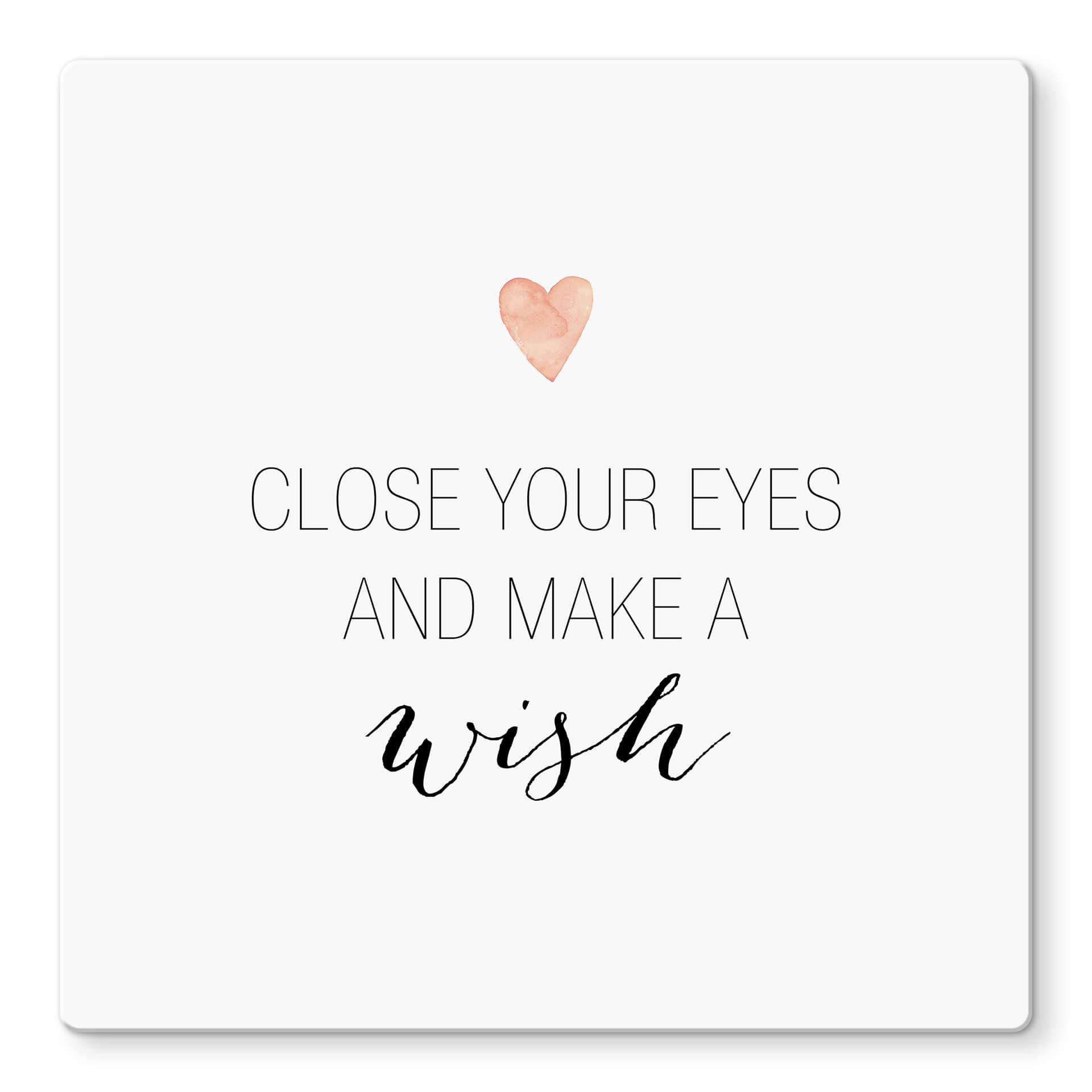 Glasschilderij Confetti & Cream - Make a wish