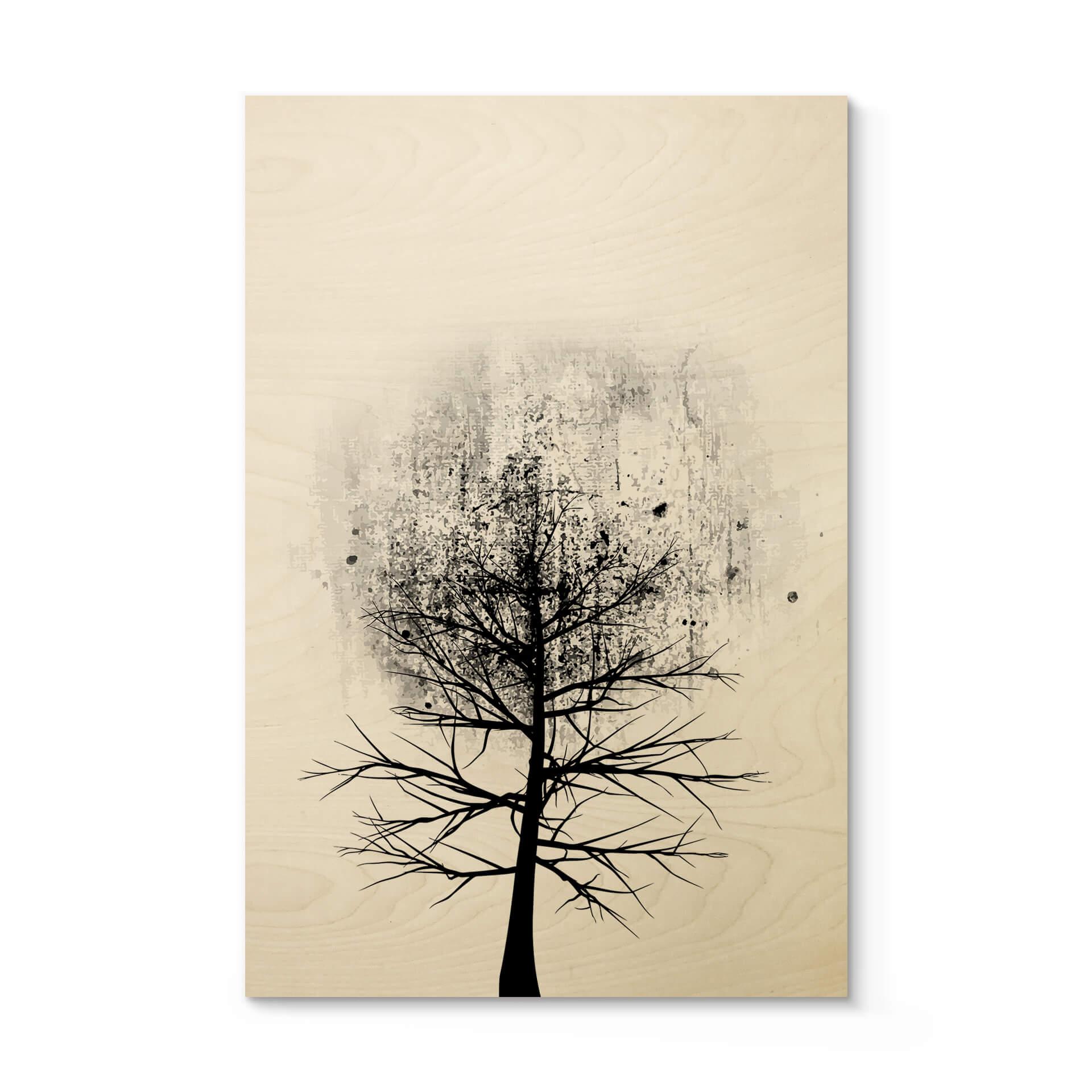 Cuadro de madera Kubistika - Estudio del árbol 01