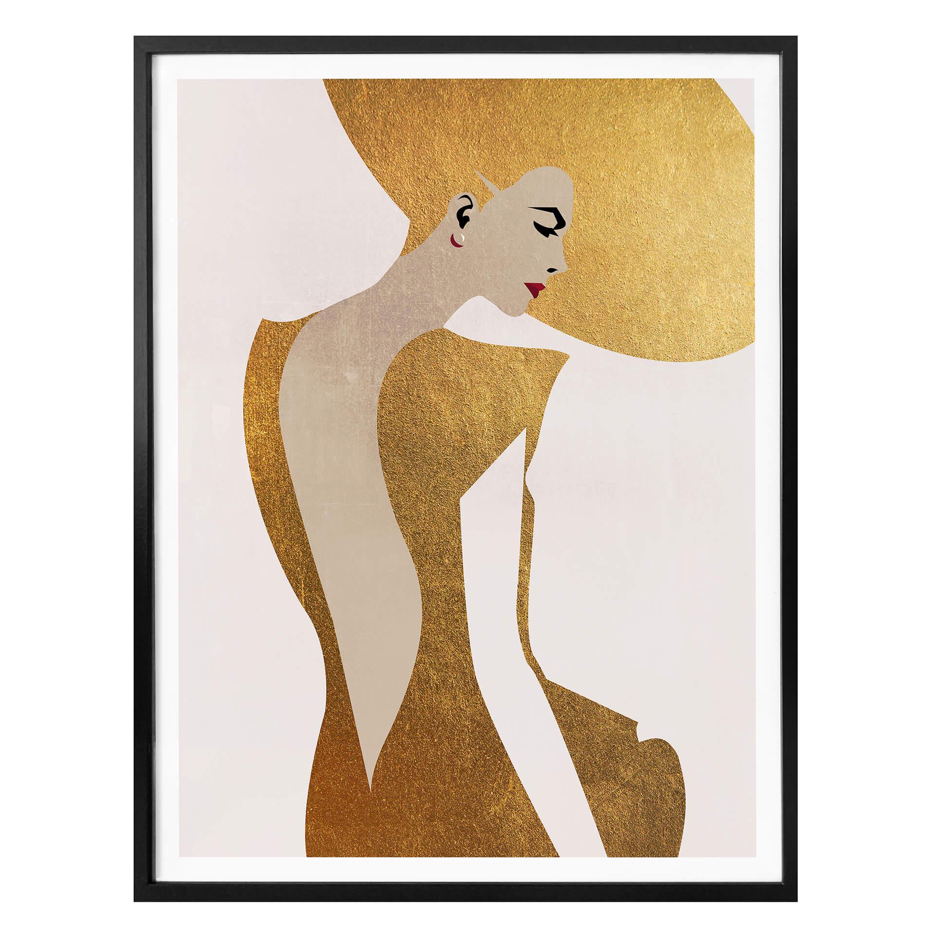Plakat - Kubistika - Lady in Gold