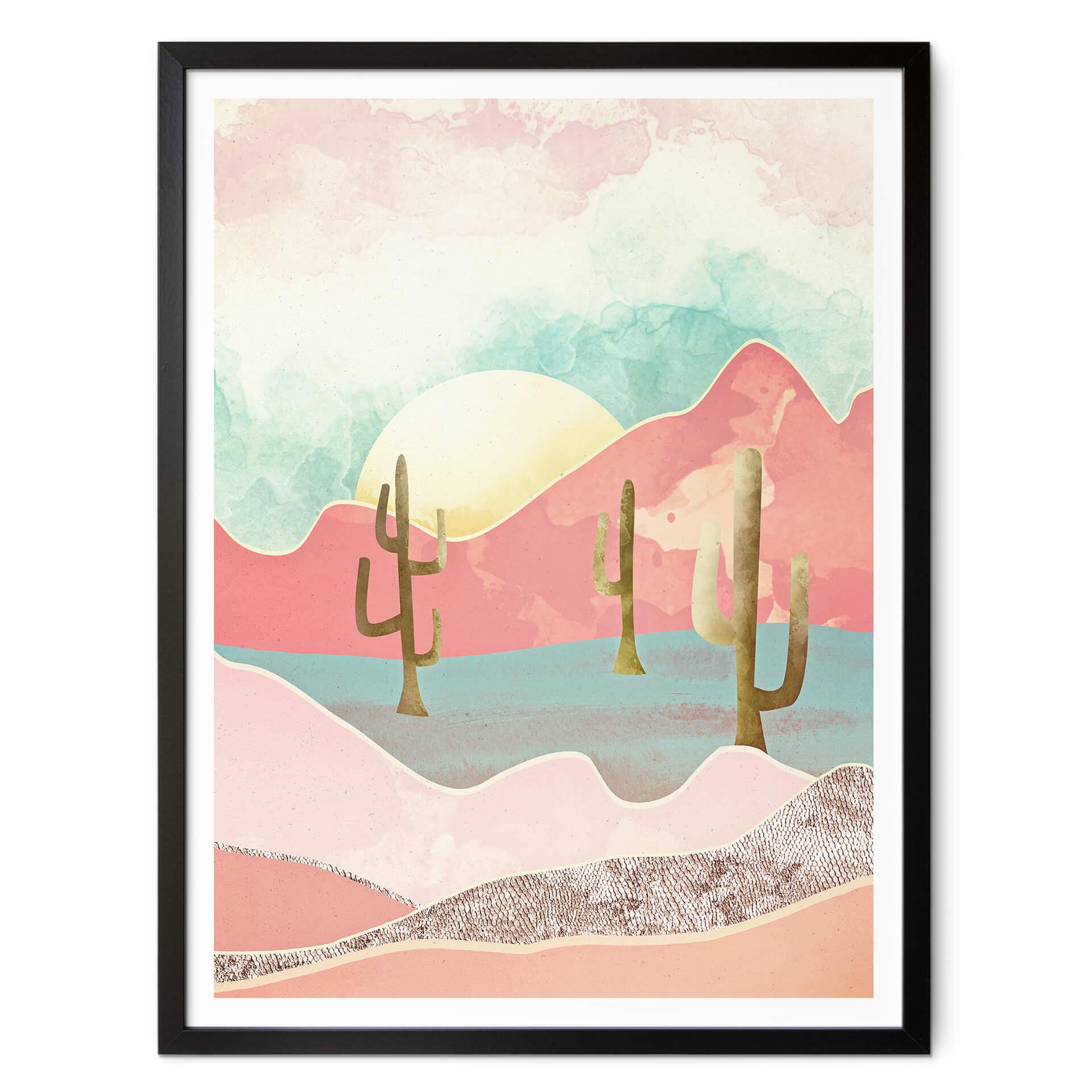 Póster SpaceFrog Designs - Montañas desérticas