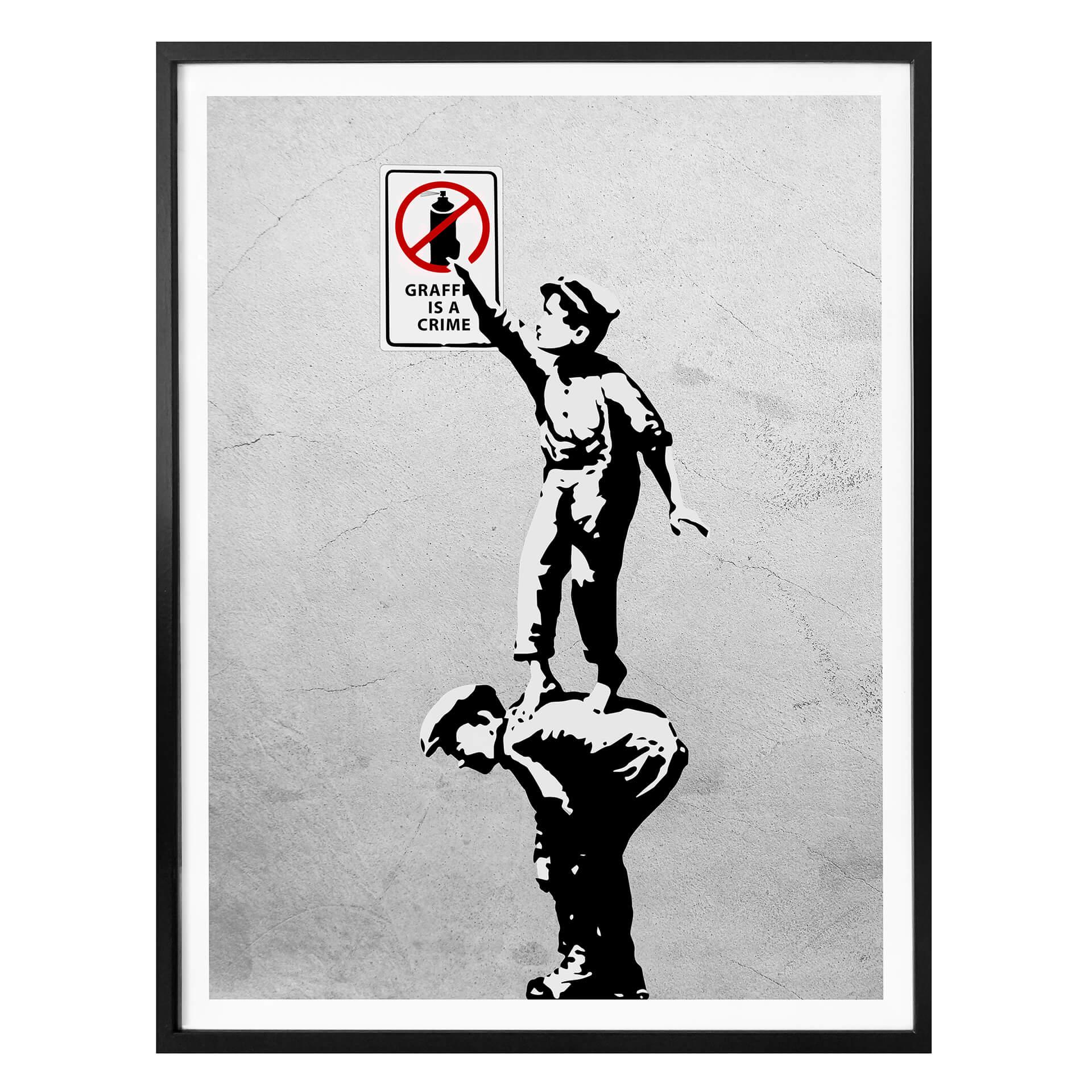 Póster Banksy - El graffiti es un delito