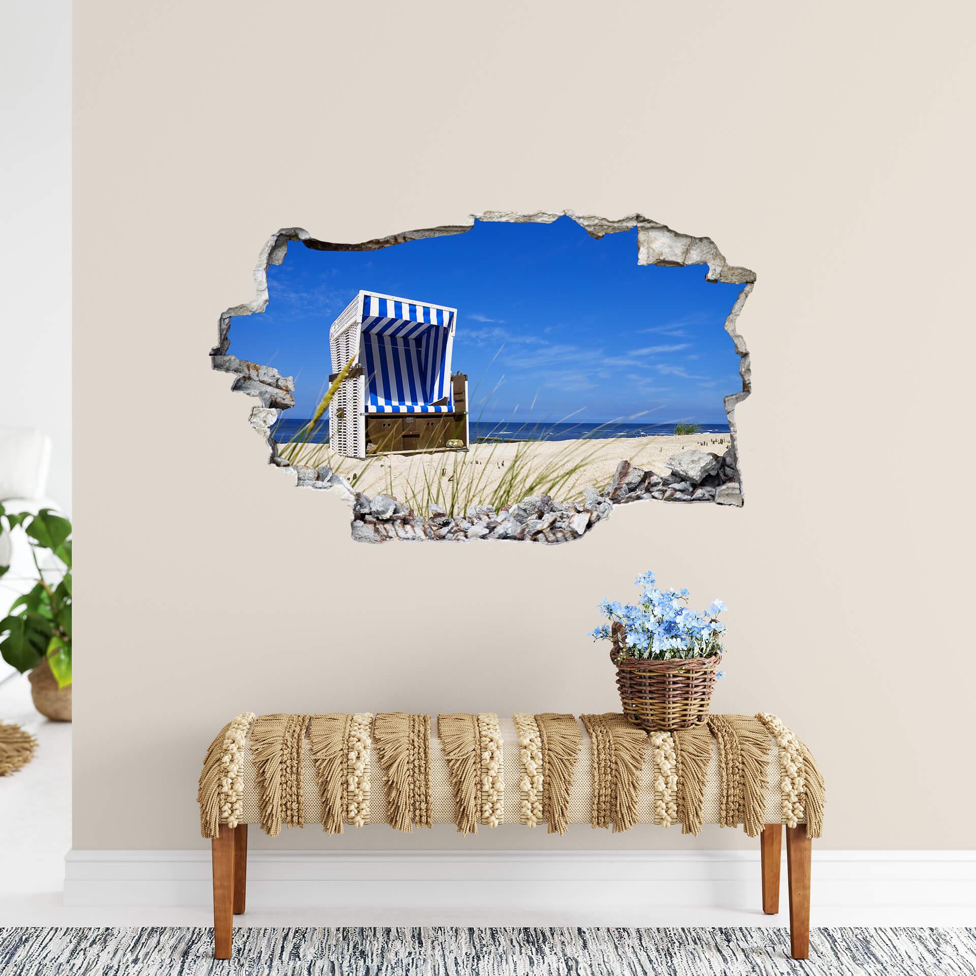 3D Wallsticker strandstol