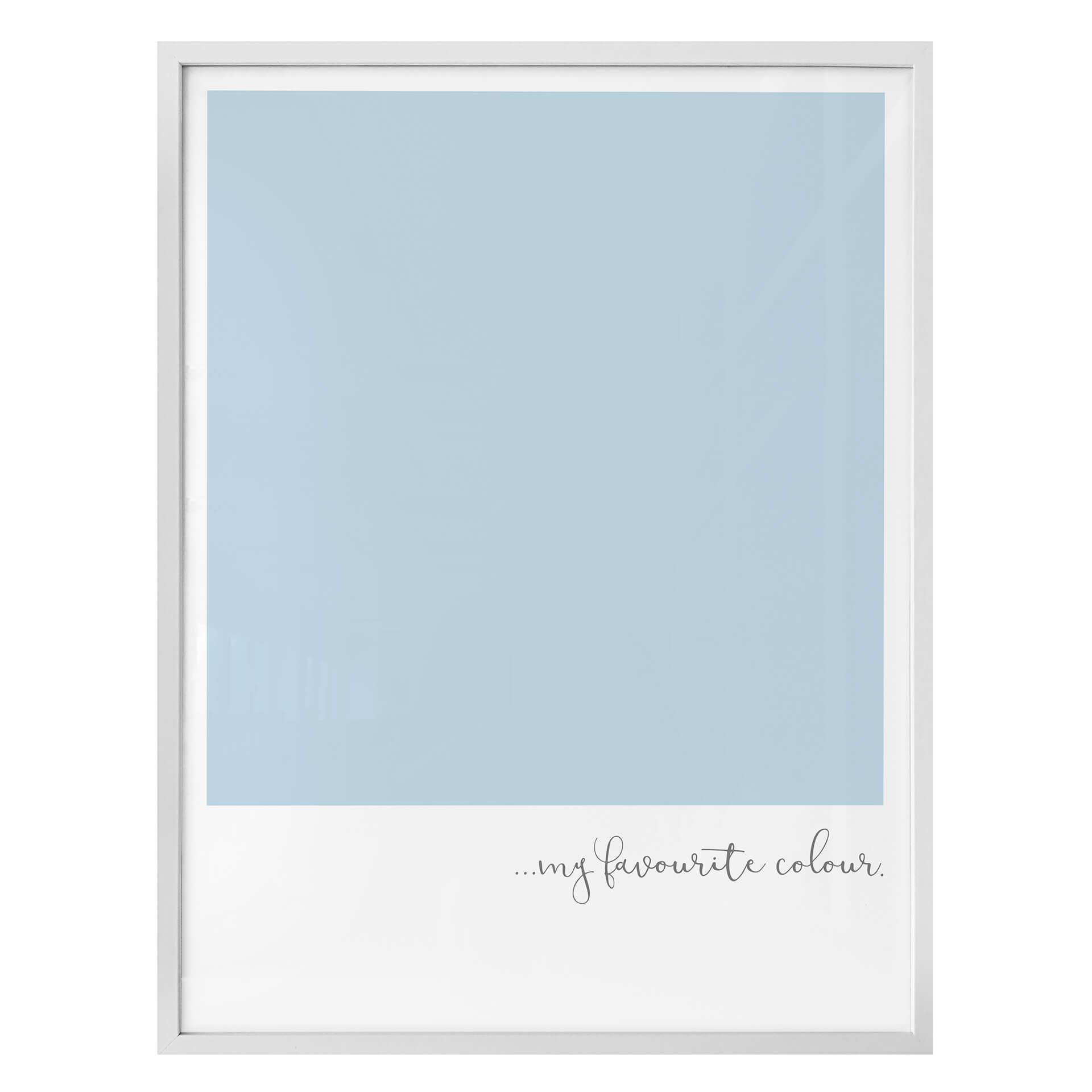 Poster My favourite colour – pastel blue