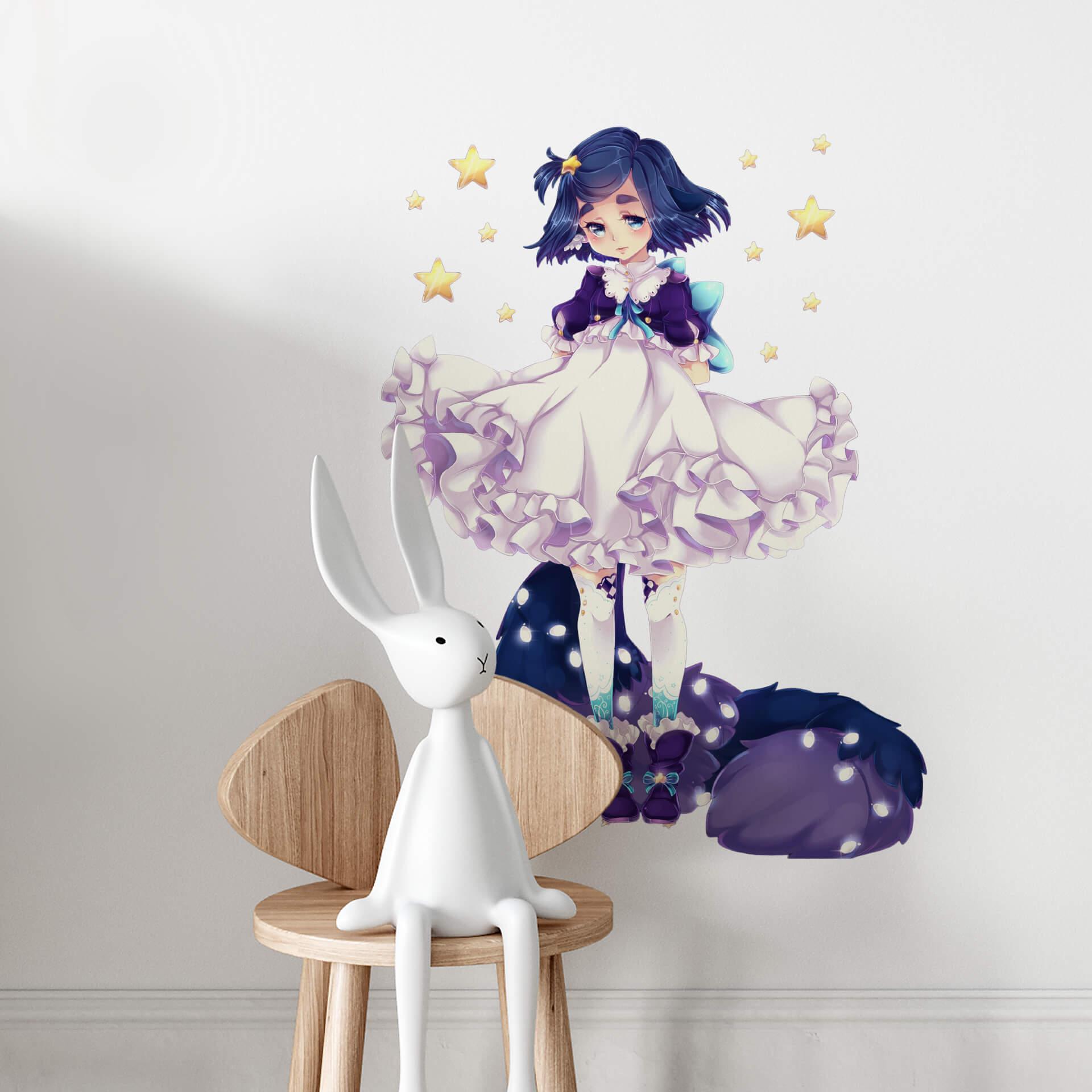 Muursticker La Doll Blanche - Lights