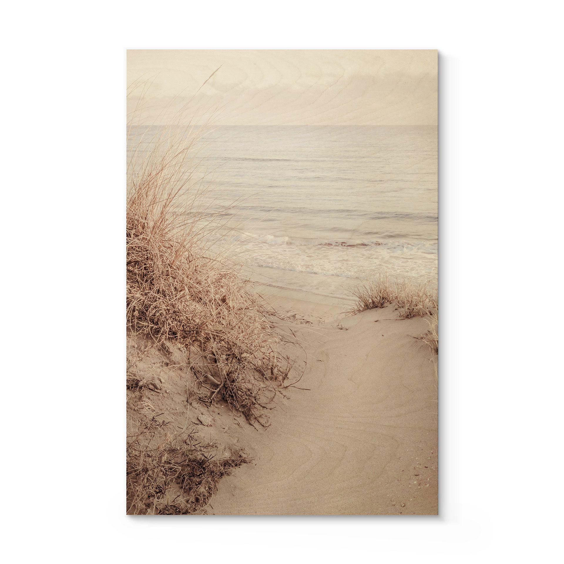 Cuadro de madera dunas en la playa - 1X Studio