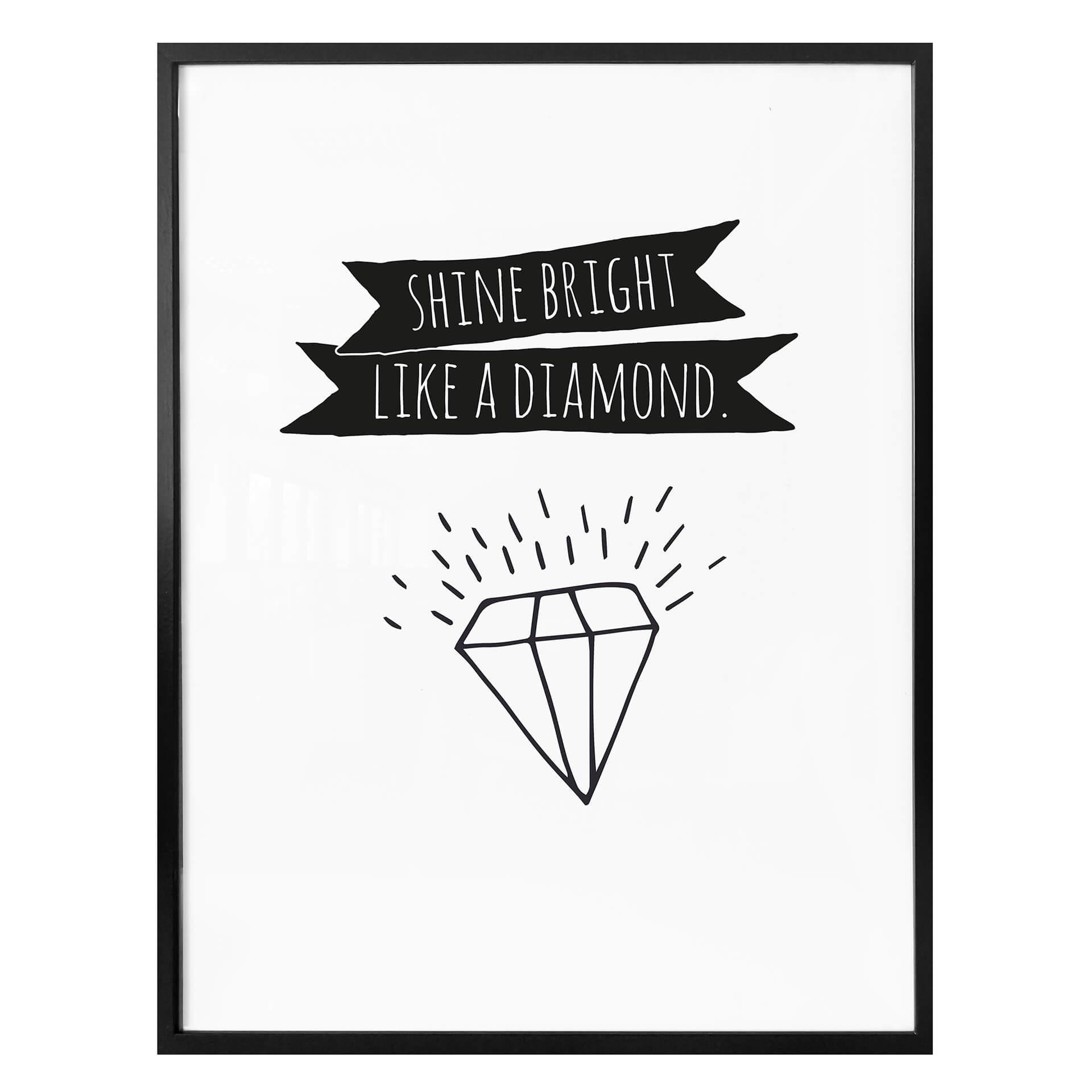 Póster Brilla como un diamante