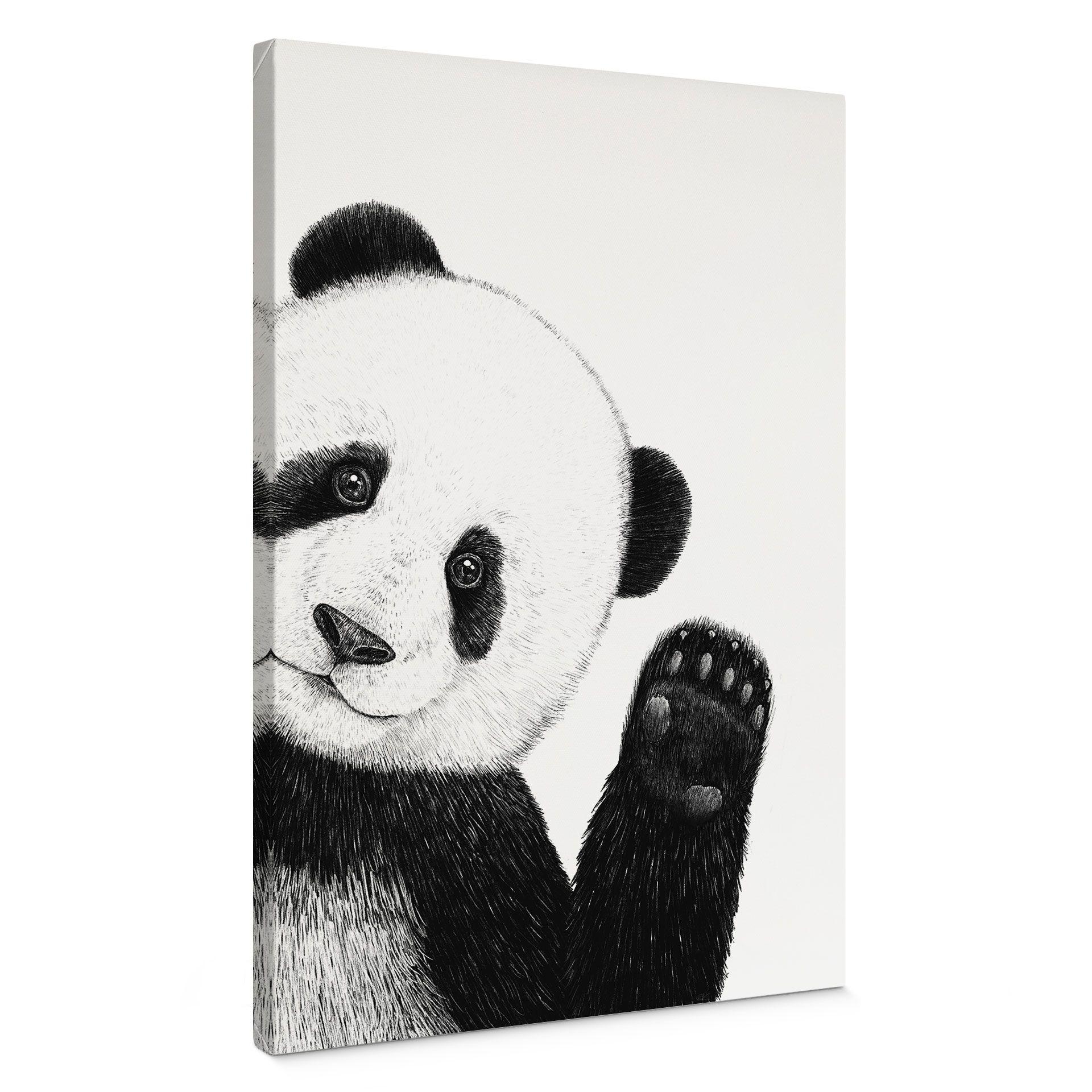 Lienzo Panda ondulante - Korenkova