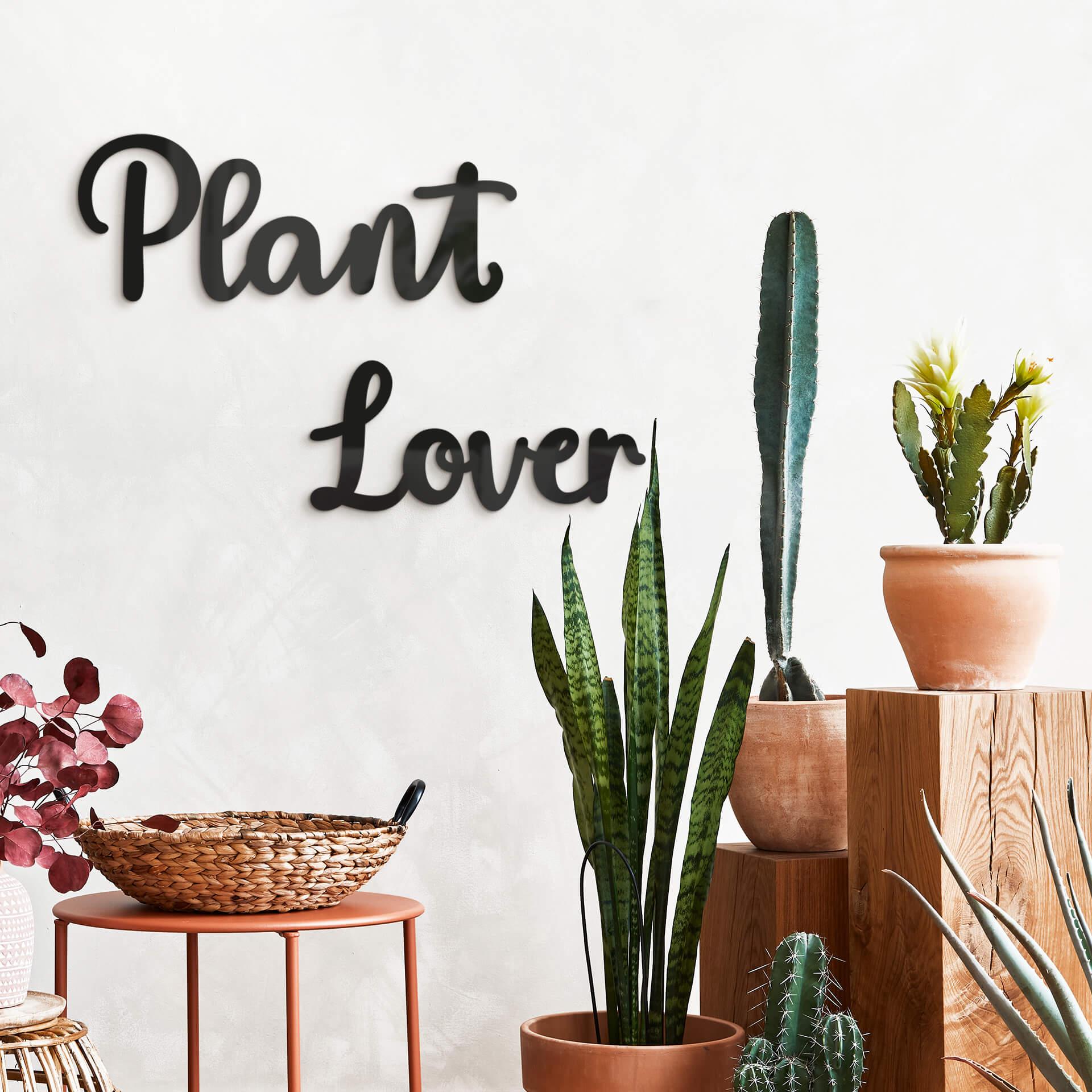 Decoración acrílica Letras 3D Plant Lover