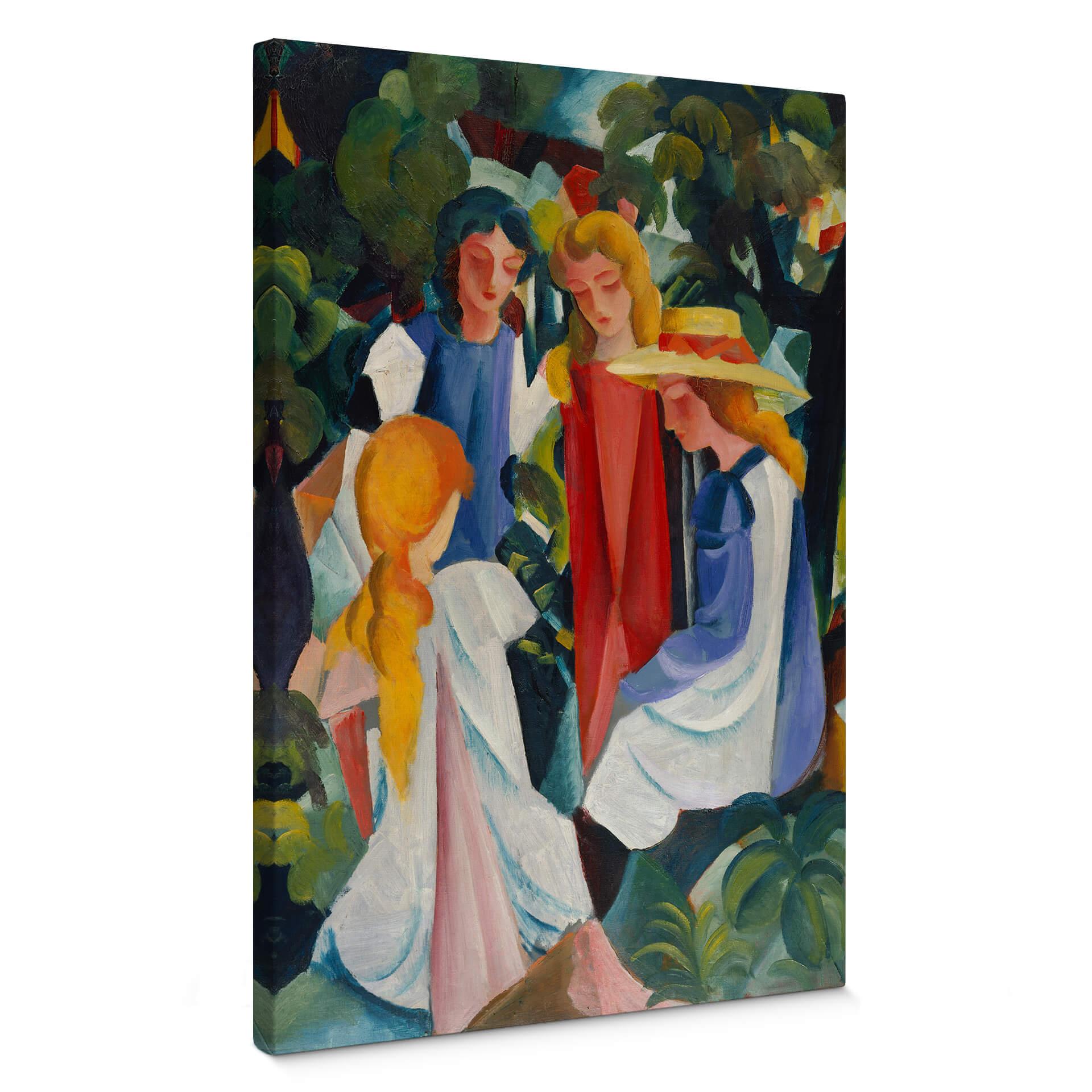 Lienzo Macke - Cuatro chicas