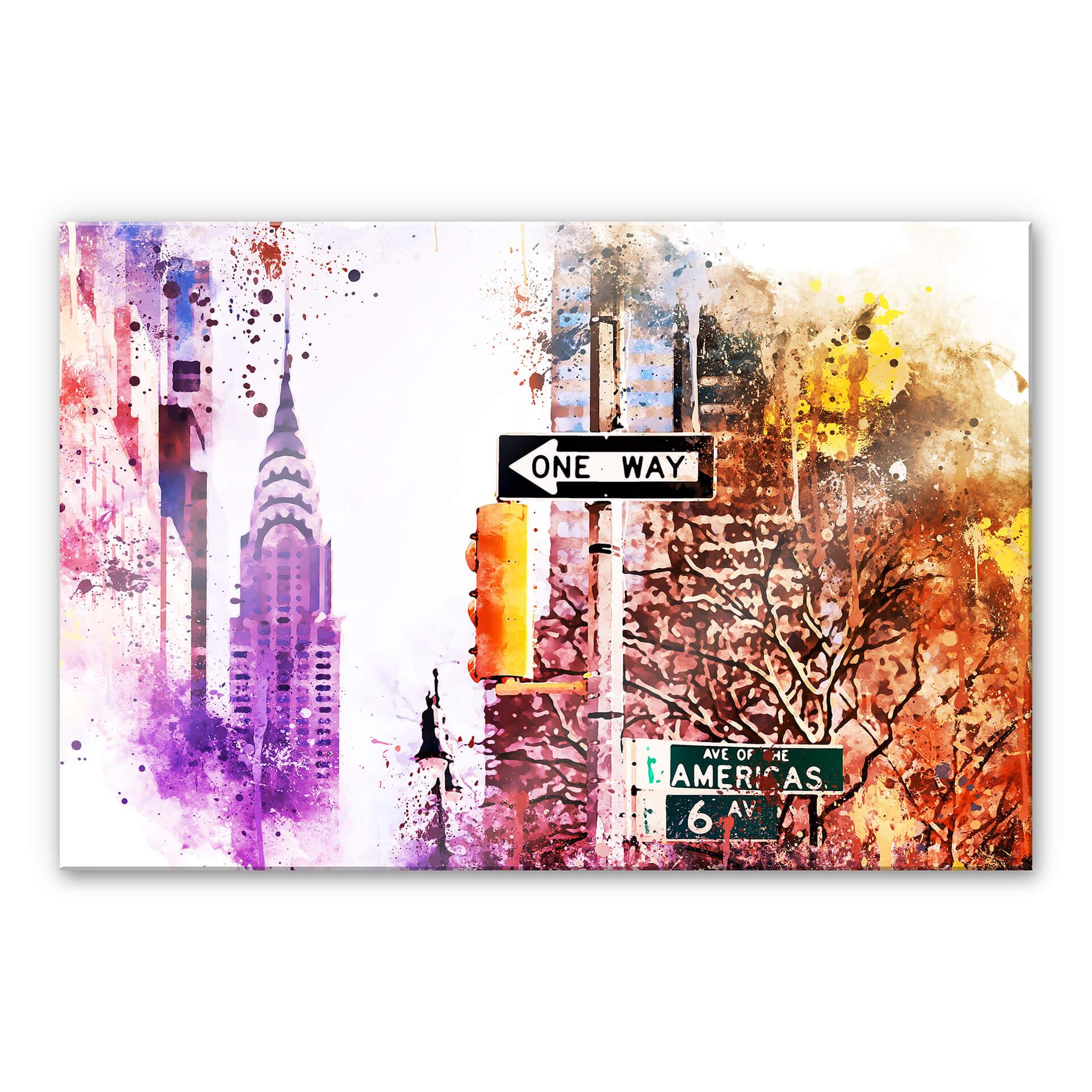 Akrylbillede Hugonnard - Akvarel: The Empire State Building