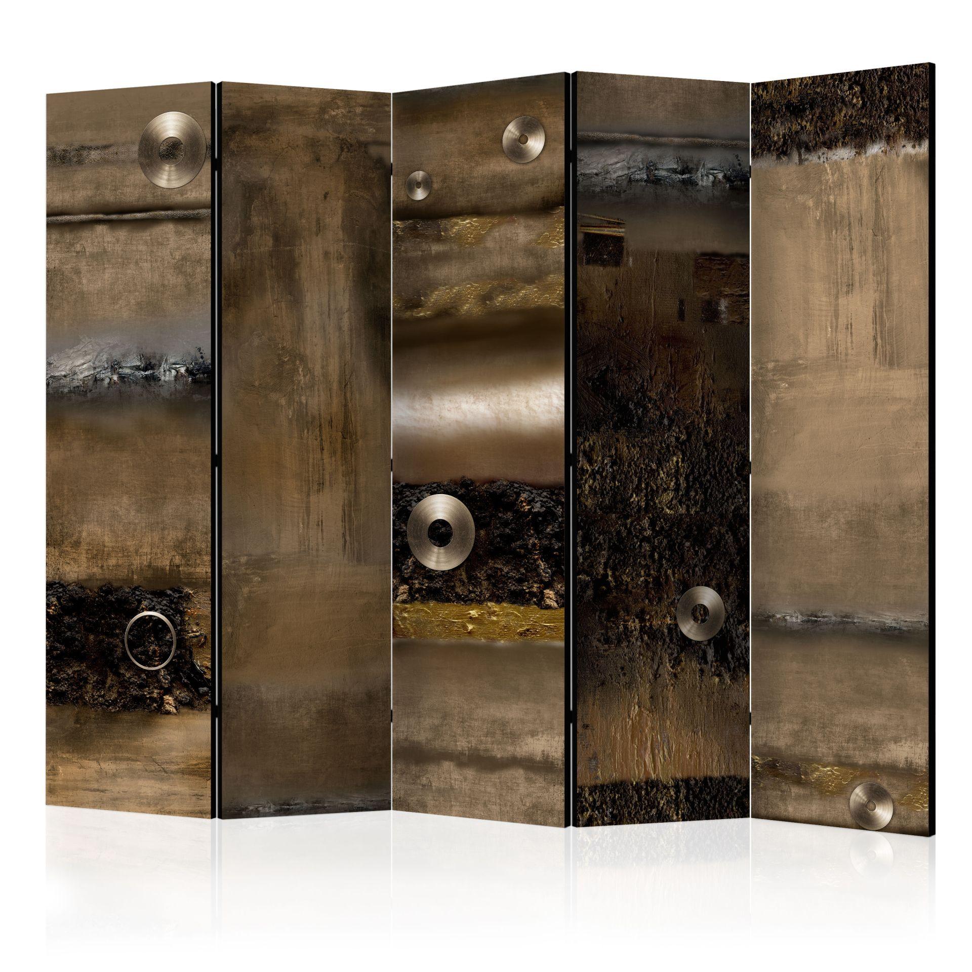 Skærm til rumopdeling - Metal alliance, 5-delt - 225x172 cm