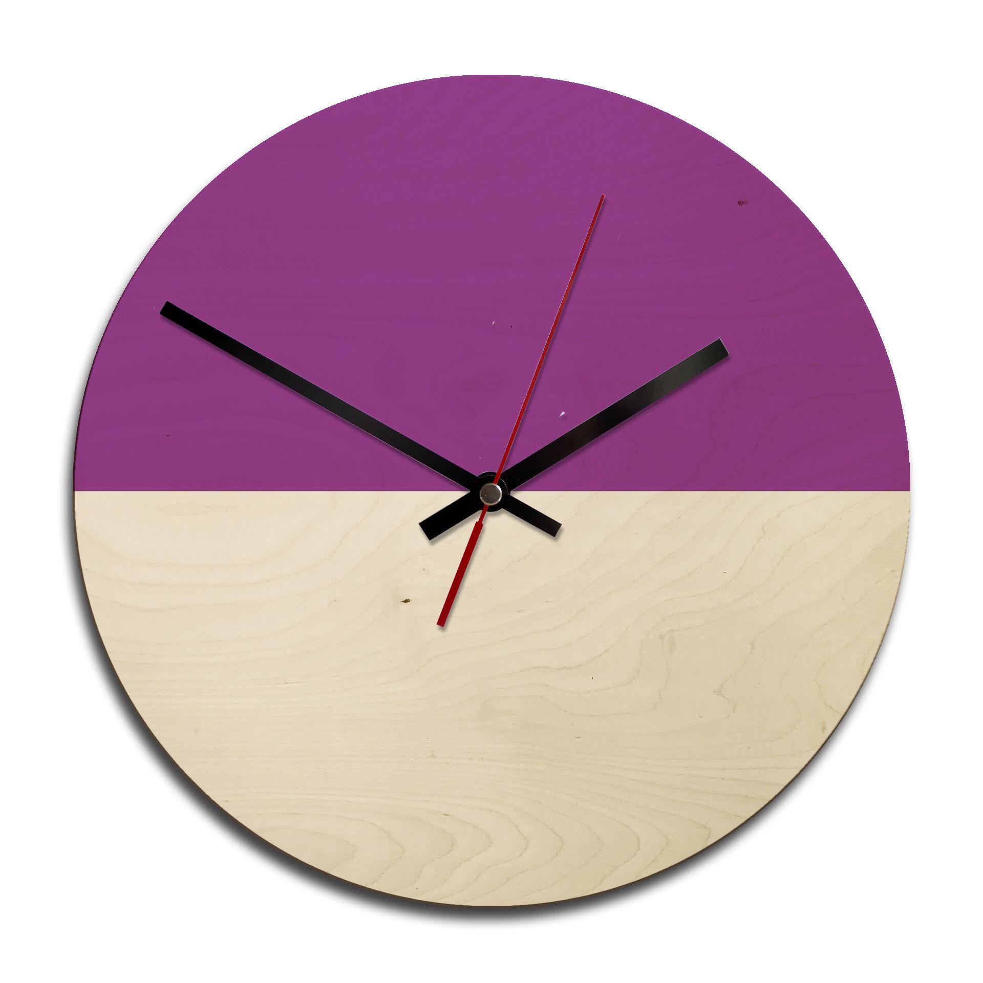 Horloge murale en bois - Hedda violet