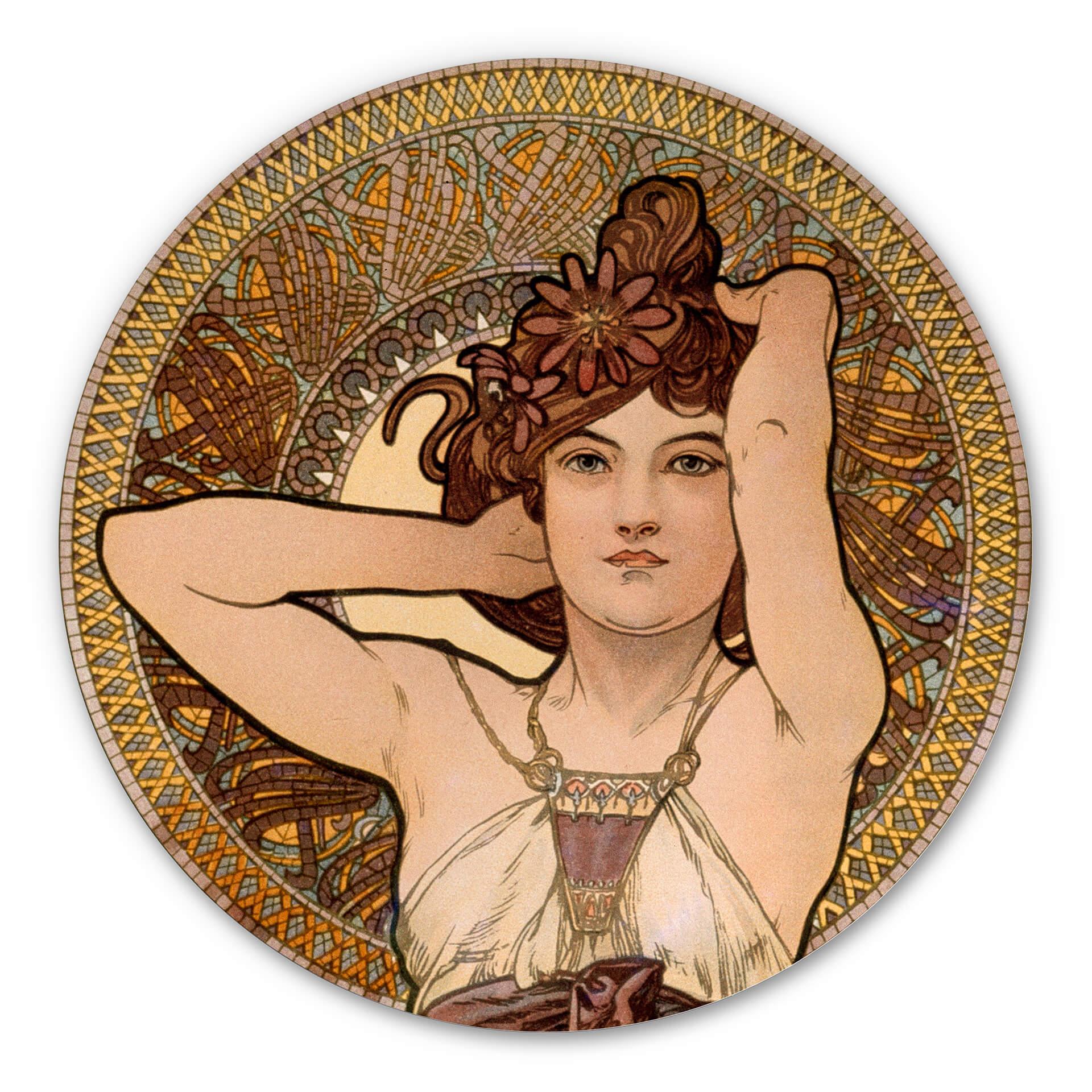 Wandcirkel Mucha - Amethyst