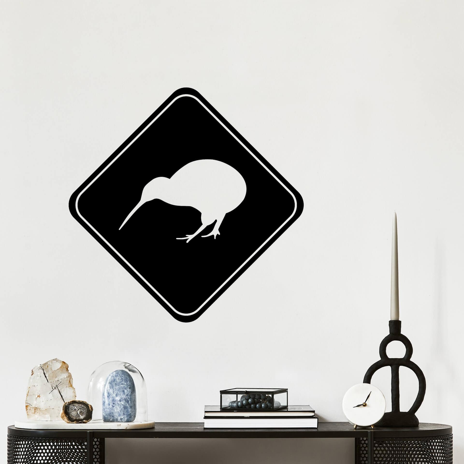 Sticker mural - Attention kiwi