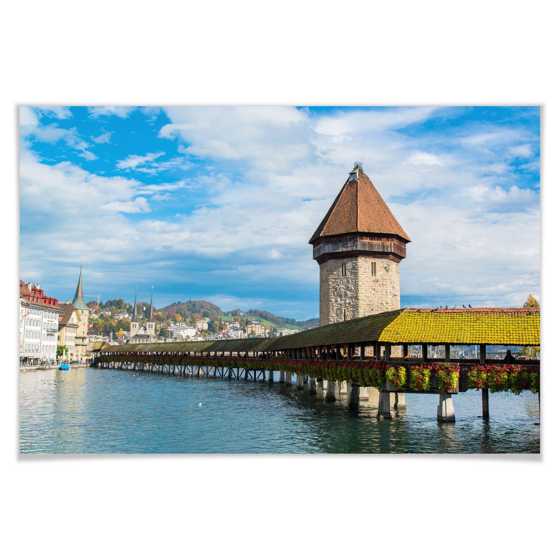 Poster Houtbrug in Luzern
