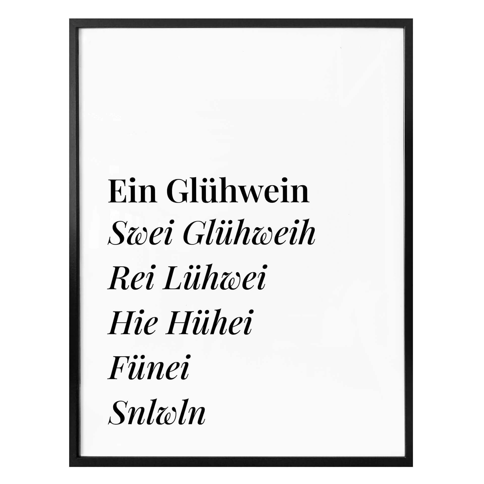 Póster de vino caliente