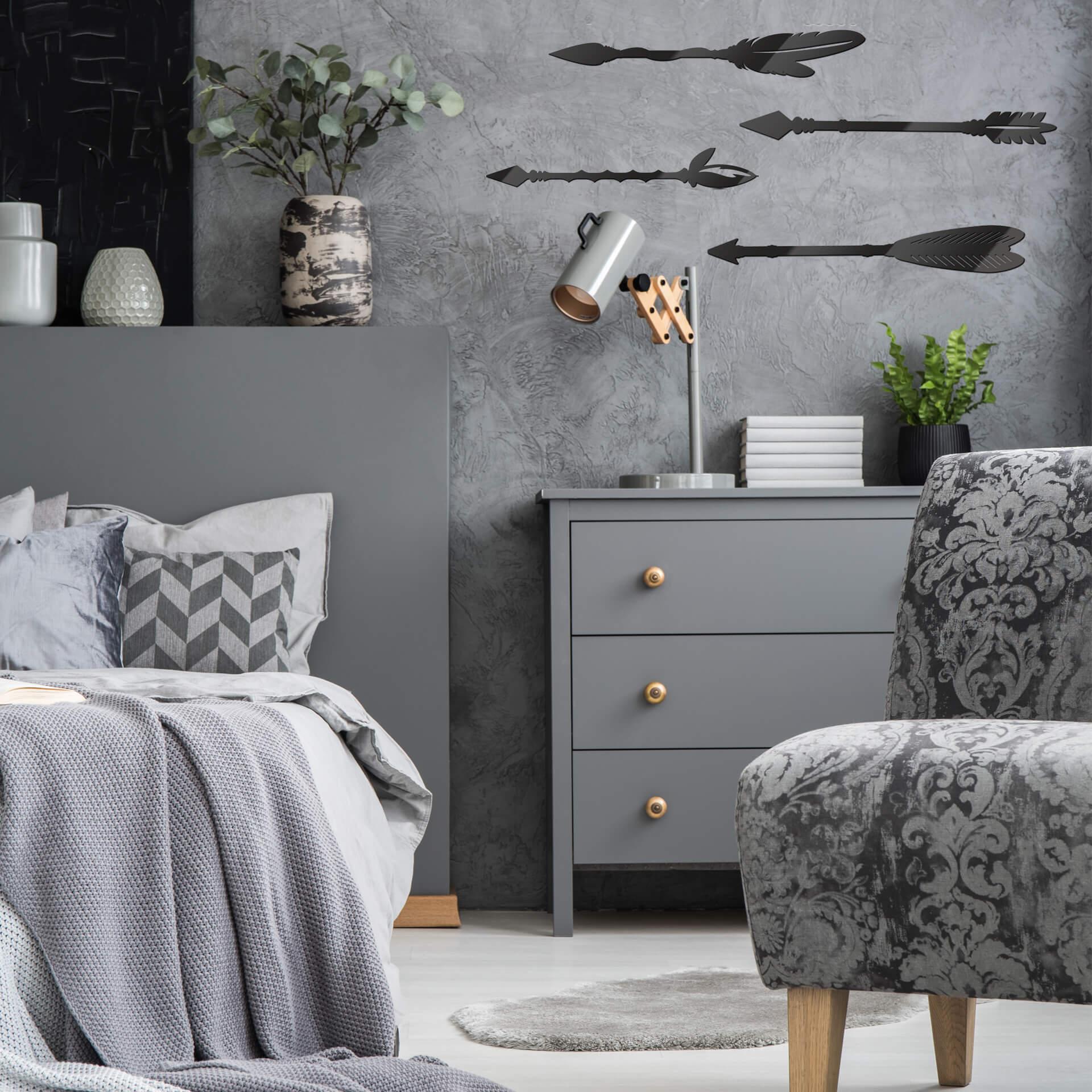 Decoración acrílica flechas indias (set de 4)
