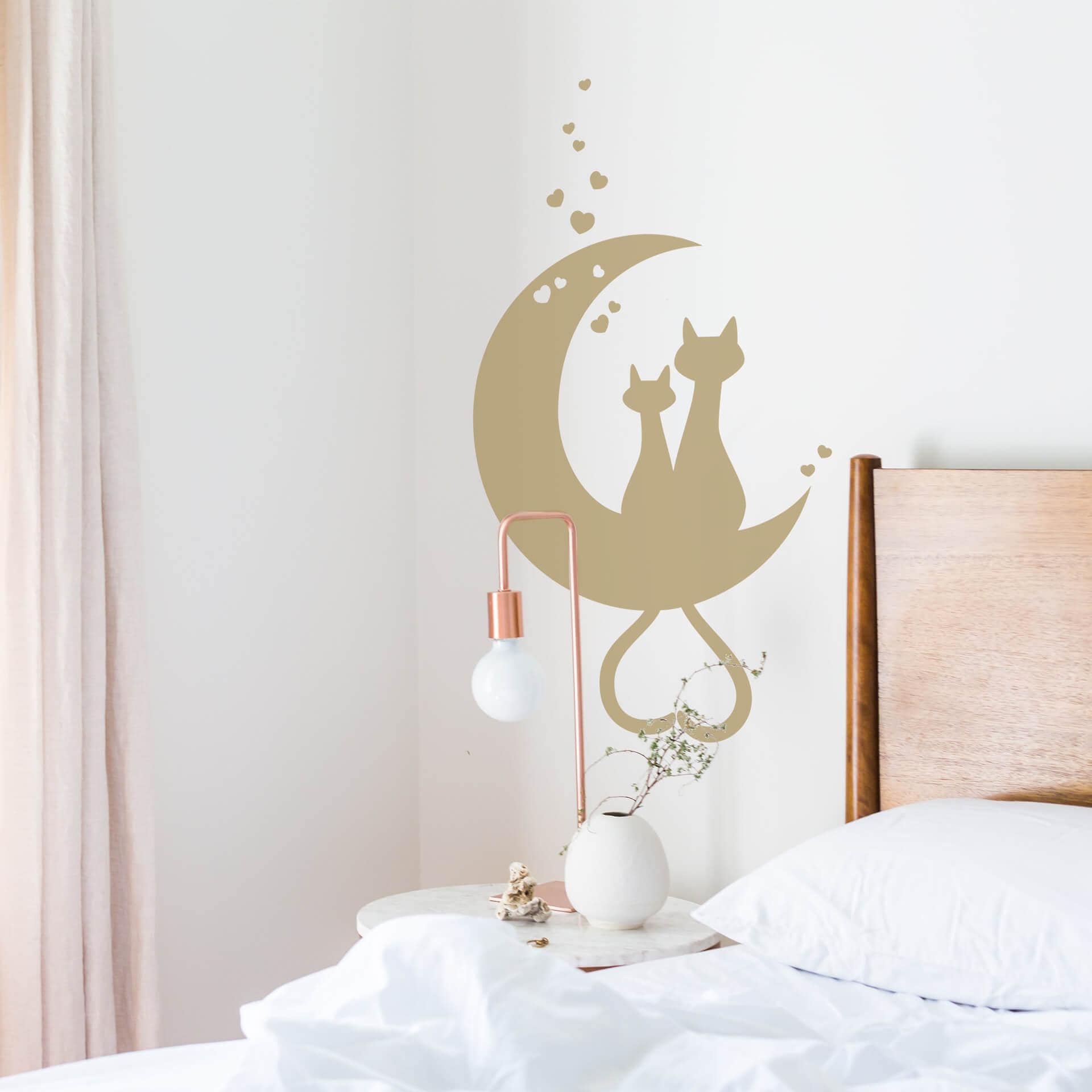 Sticker mural - Amoureux sur la lune