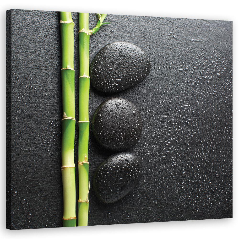 Canvasbillede, Bambus Zen Stones Wellness