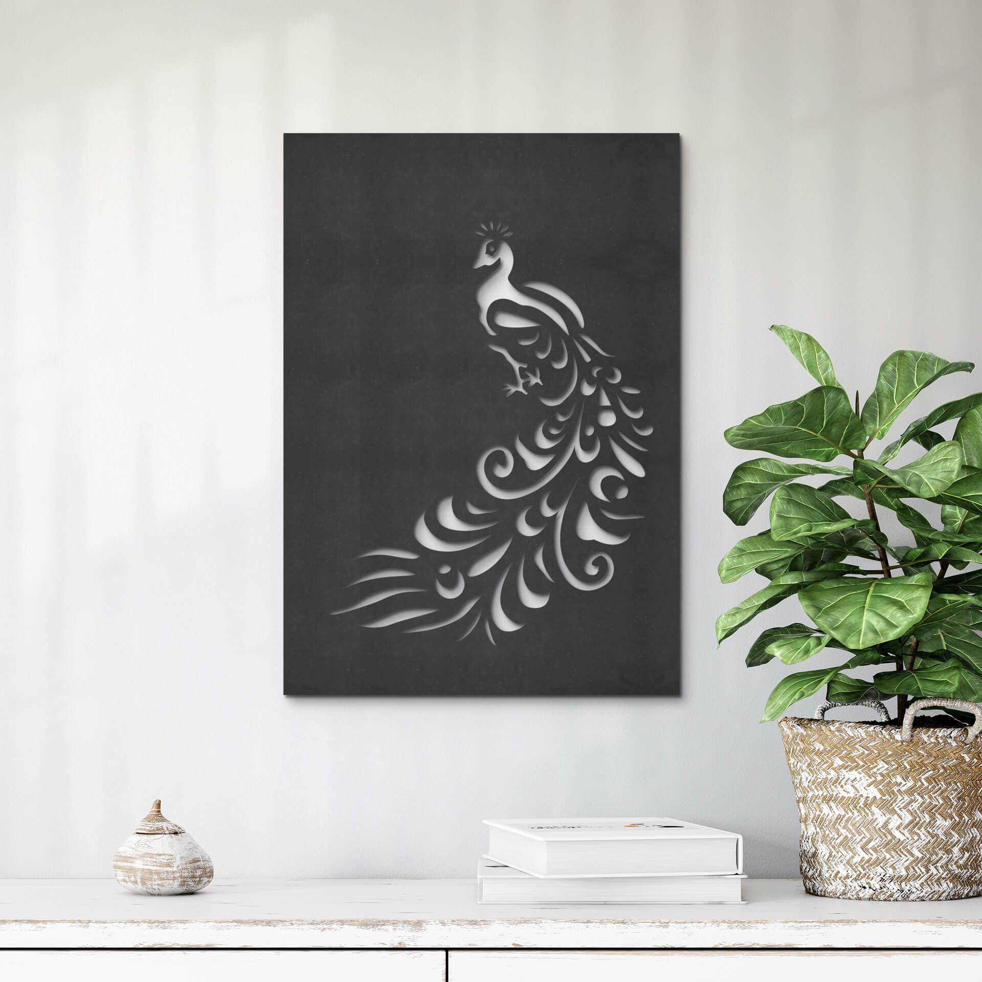 MDF - Decoración en madera - Pavo real