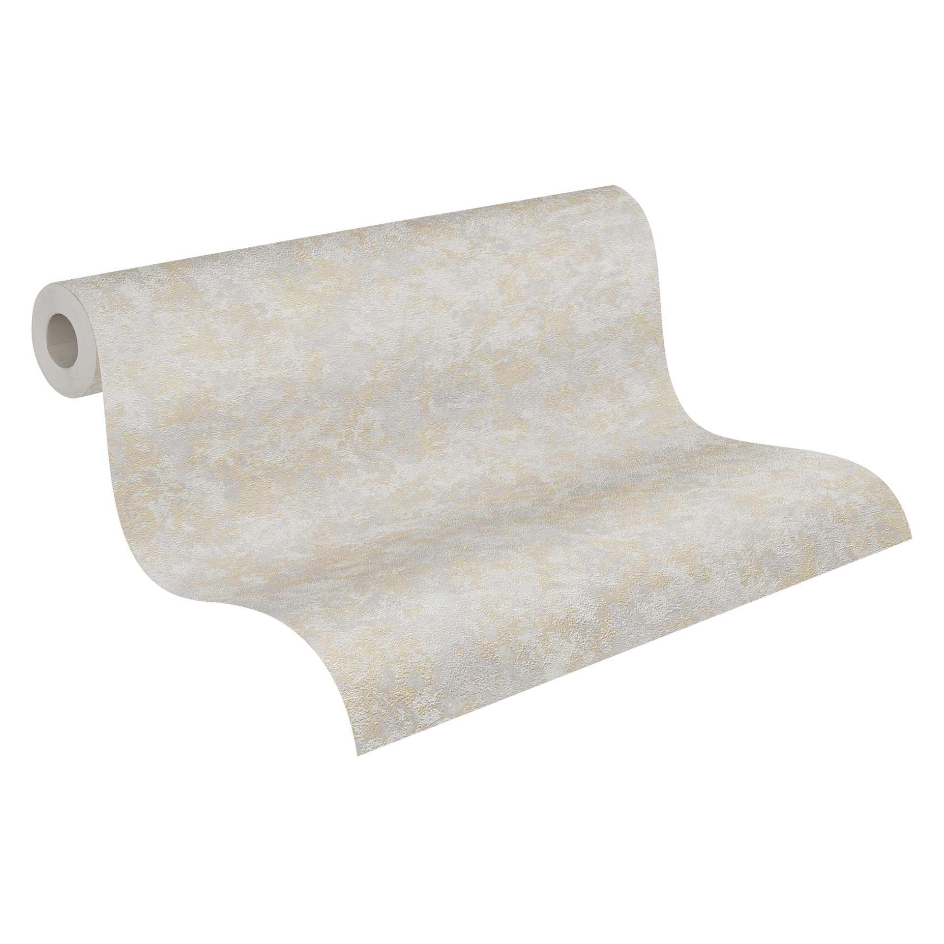 Papel pintado tejido-no tejido Livingwall Papel pintado unitario Metropolitan Stories liso Alena San Petersburgo beige gris