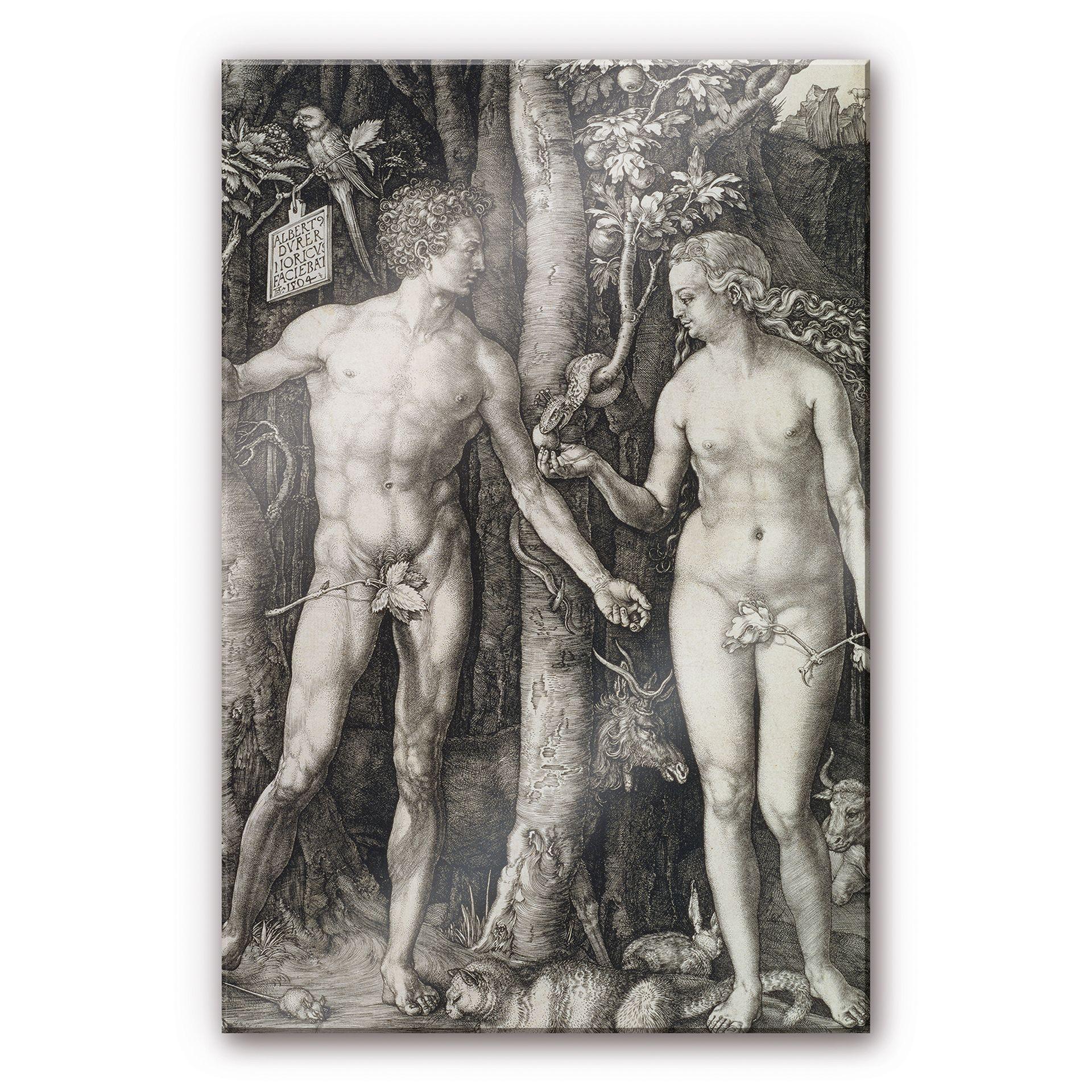Akrylbillede Dürer - Adam og Eva