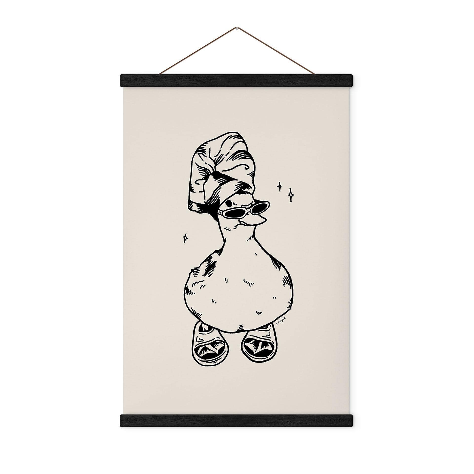 Póster de tela Pato spa guay con gafas de sol - Royle