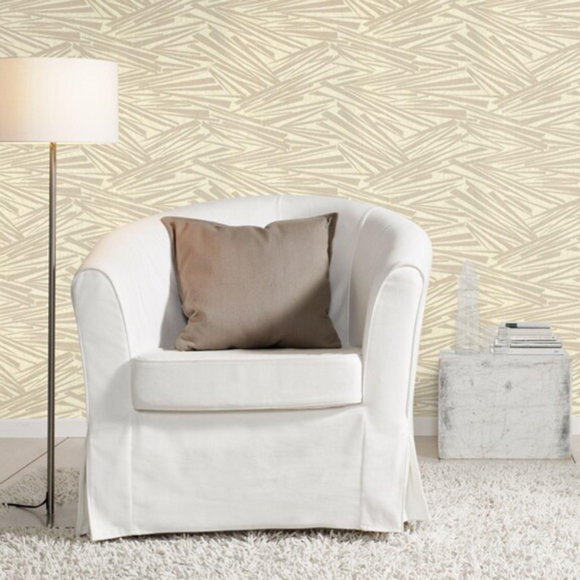 stribet tapet, non-woven tapet Sky Lounge beige metallic
