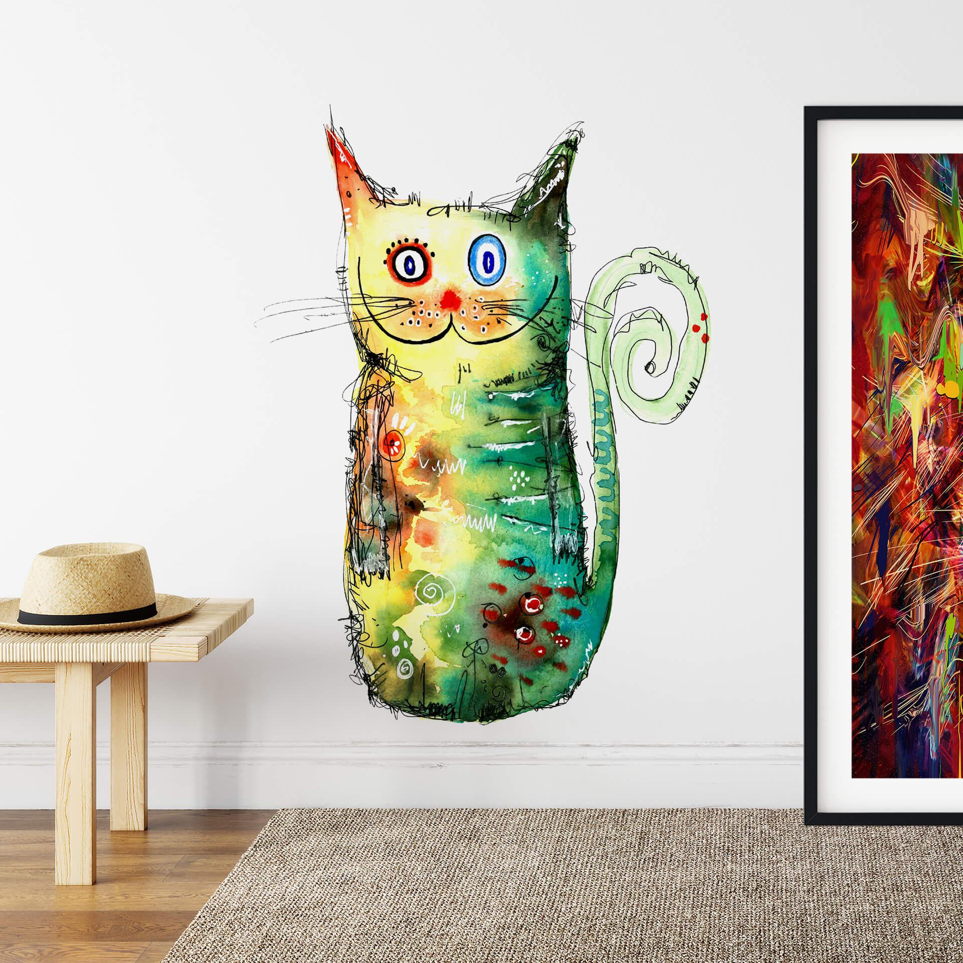 Muursticker Hagenmeyer – Crazy Cat
