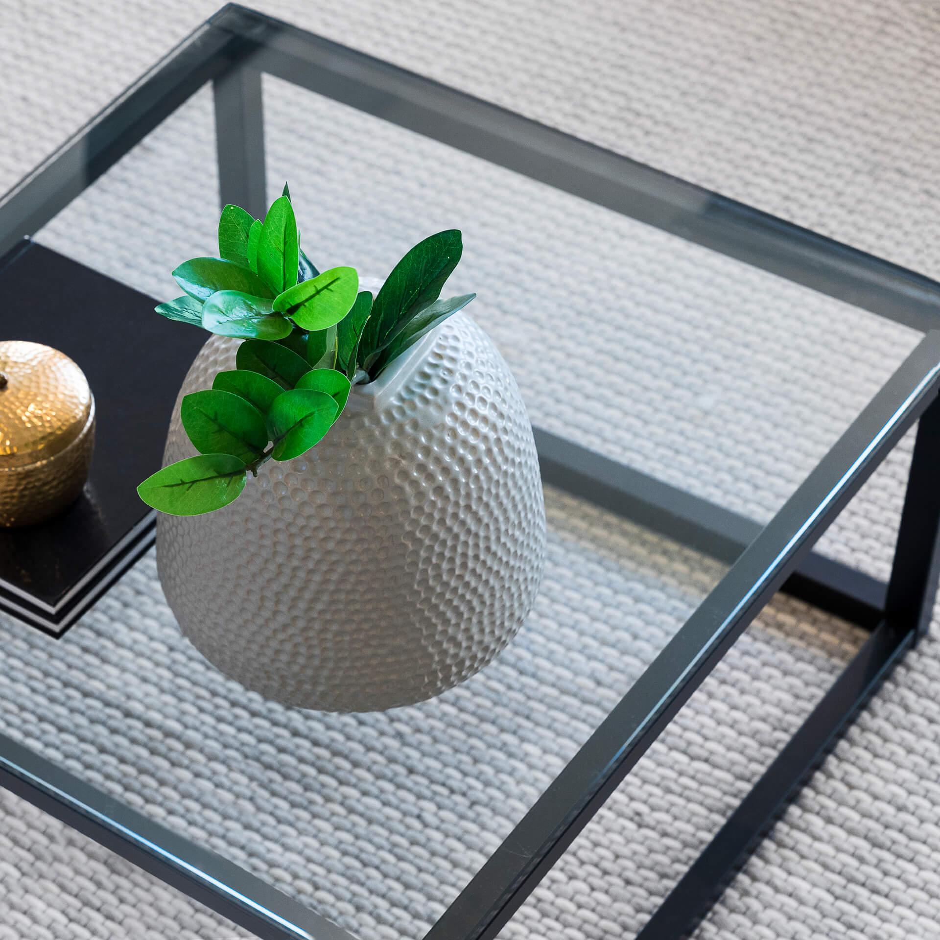 Plateau de table en verre - Transparent - Carré 60x60 cm