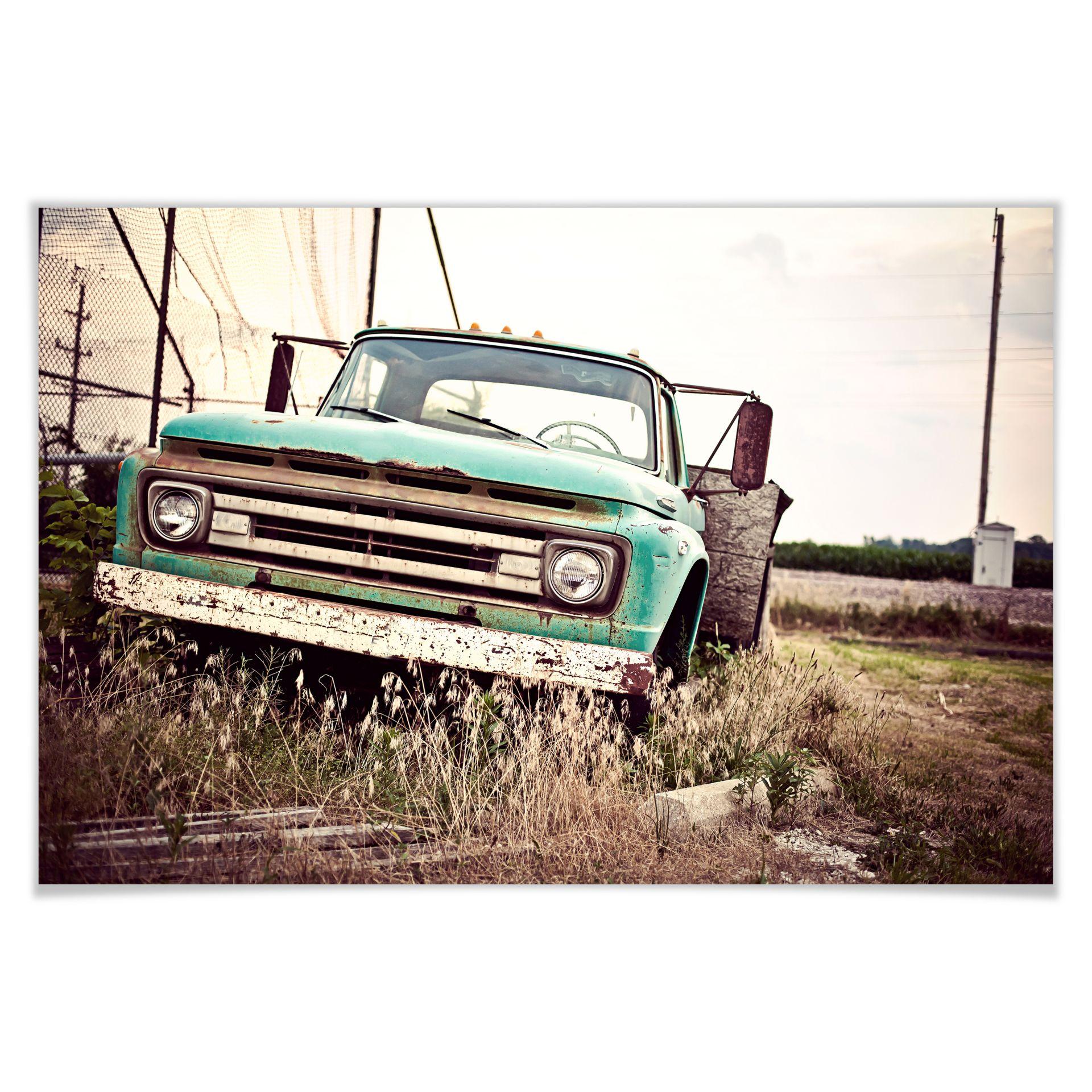 Poster - Autocarro americano arrugginito