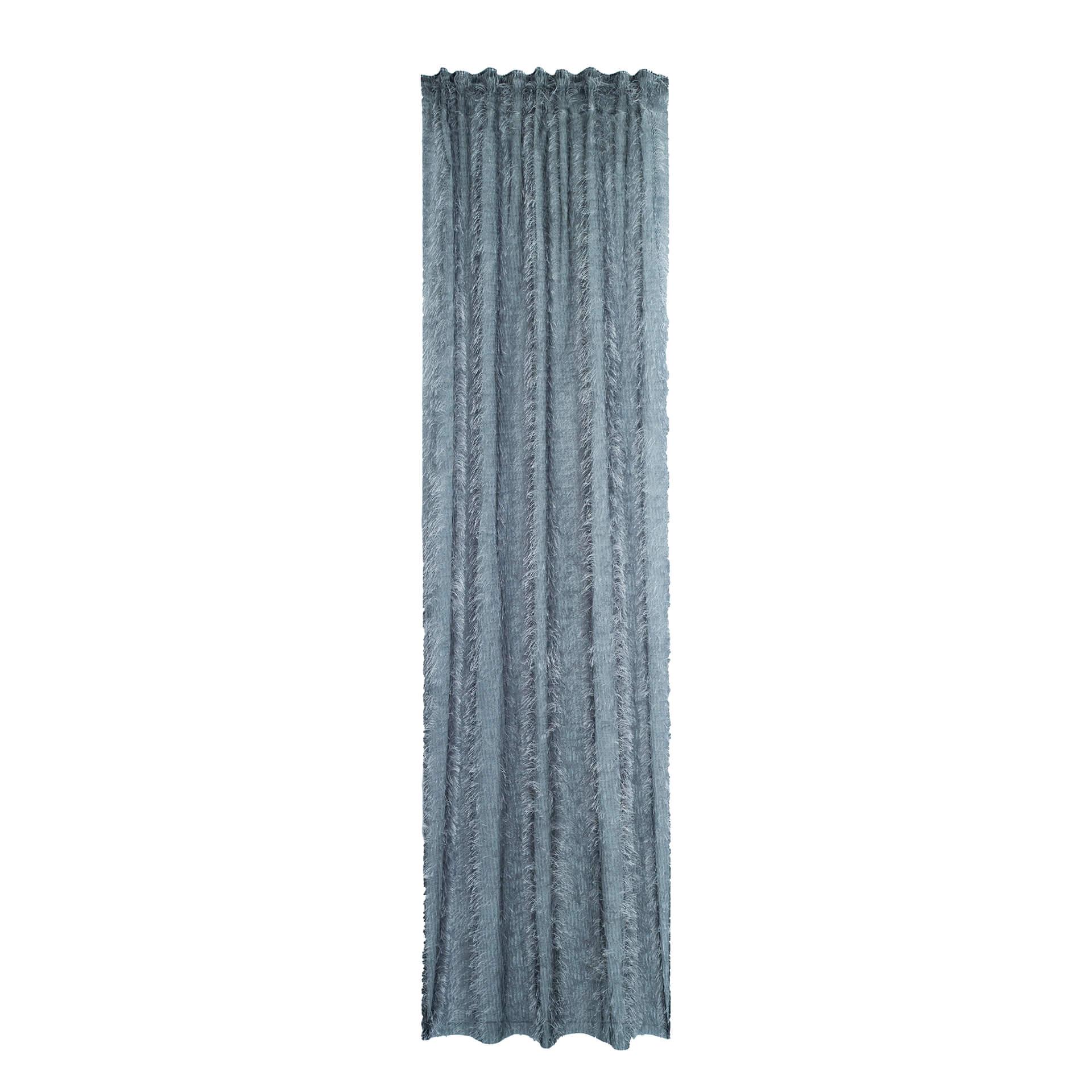 Homing Vorhang mit verdeckten Schlaufen Loik silber -  2.45 x 1.4 m