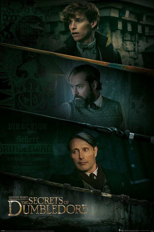 Poster, film poster Fantastic Beasts: The Secrets of Dumbledore - Three Wands 61x91,5 cm