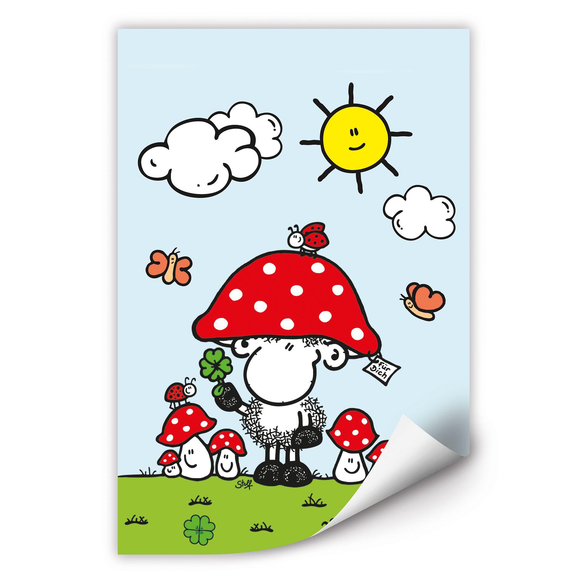 Muurprints Gelukszoeker - Sheepworld