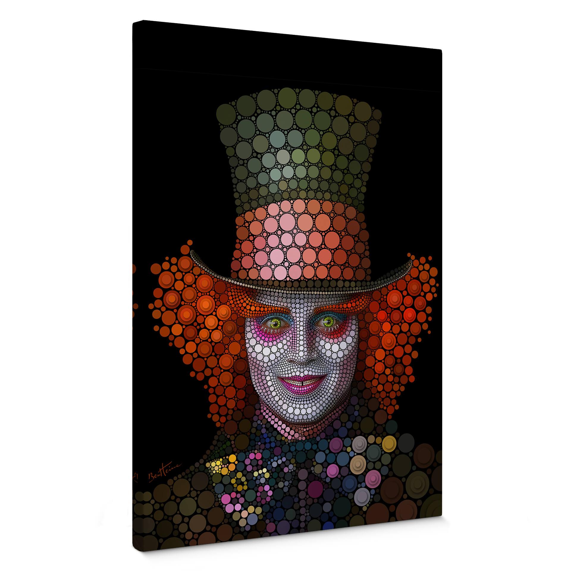 Lienzo Ben Heine - Circlismo: Johnny Depp el Sombrerero