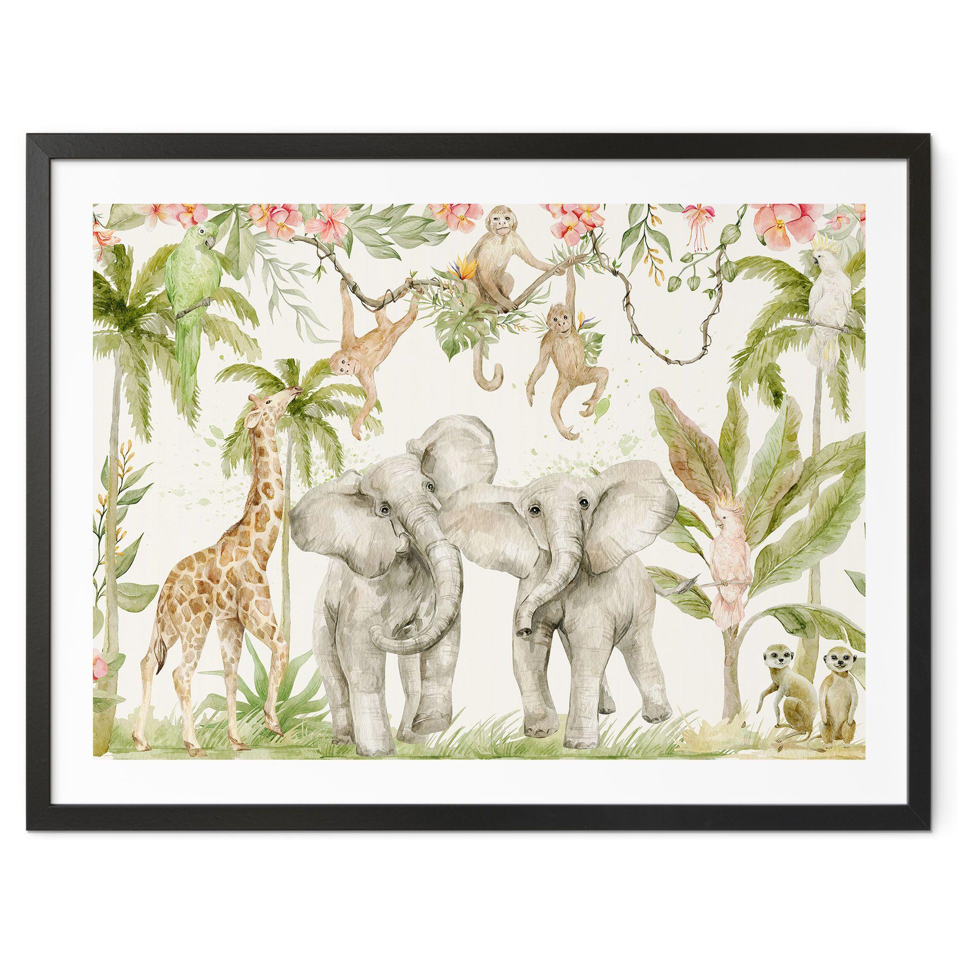 Plakat Dyr i den tropiske jungle - UN Designs