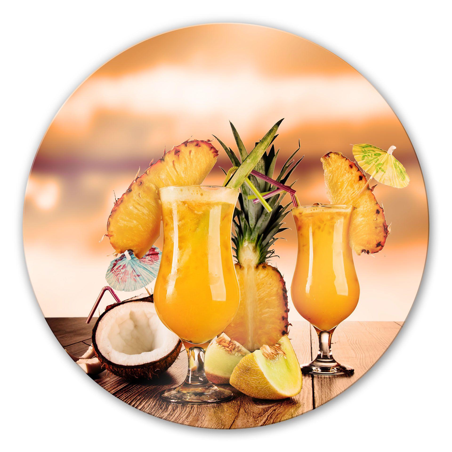Glasbillede - Cocktail tid - rundt