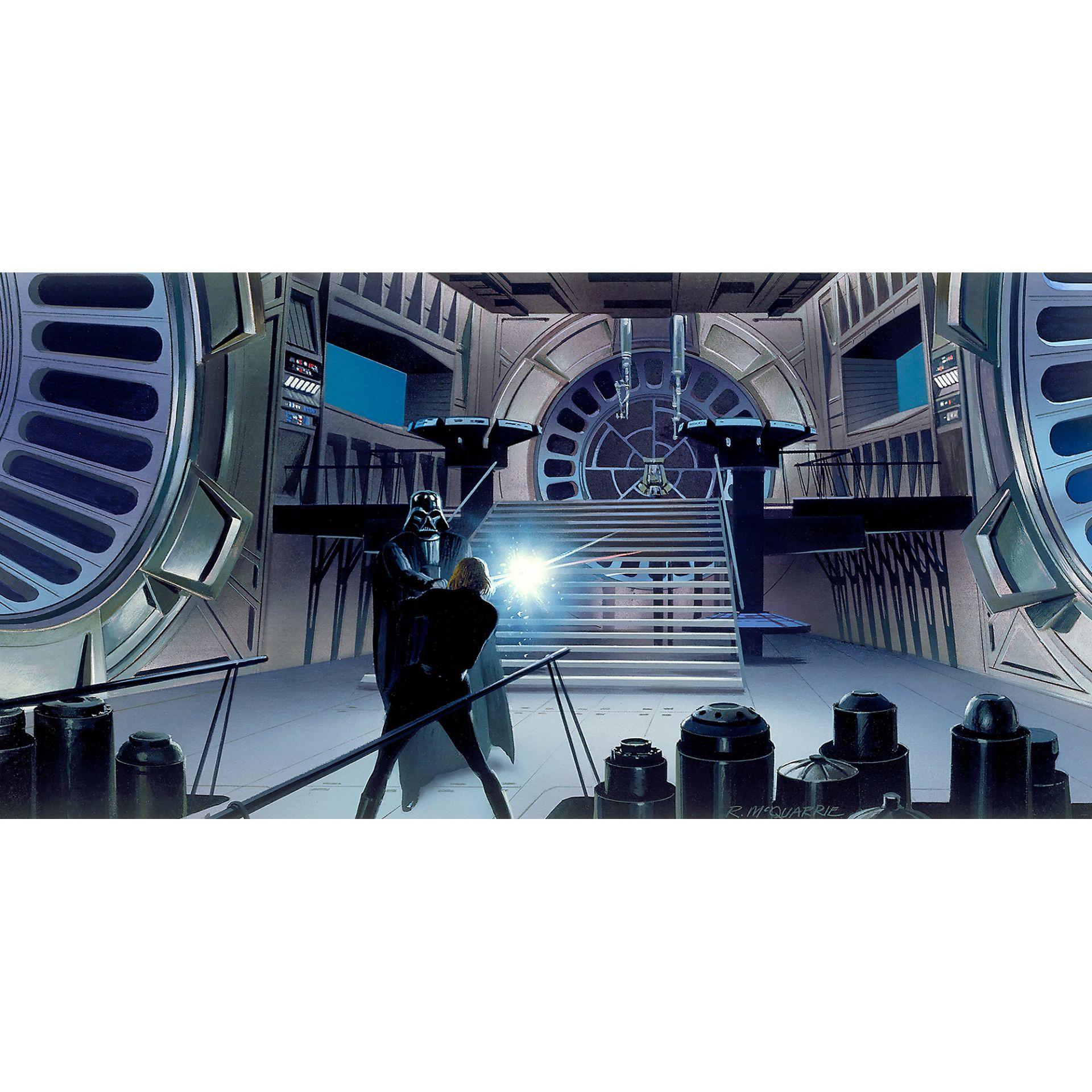 Vlies Fototapete - Star Wars Classic RMQ Duell Throneroom - 500 x 250 cm