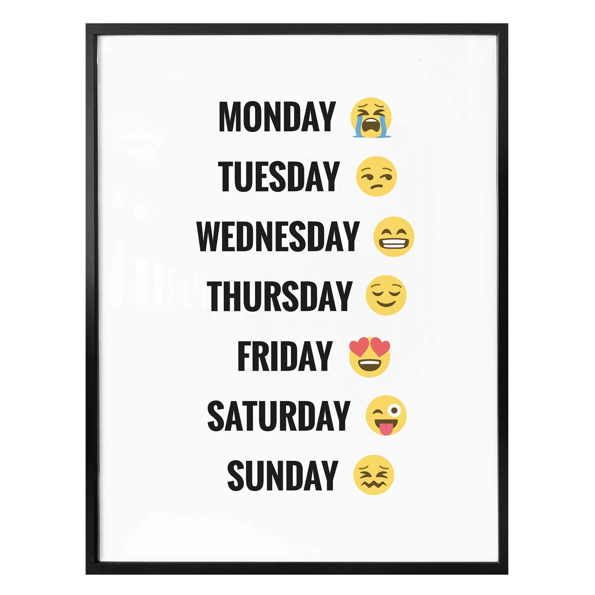 Póster - Emojione - Día de la semana