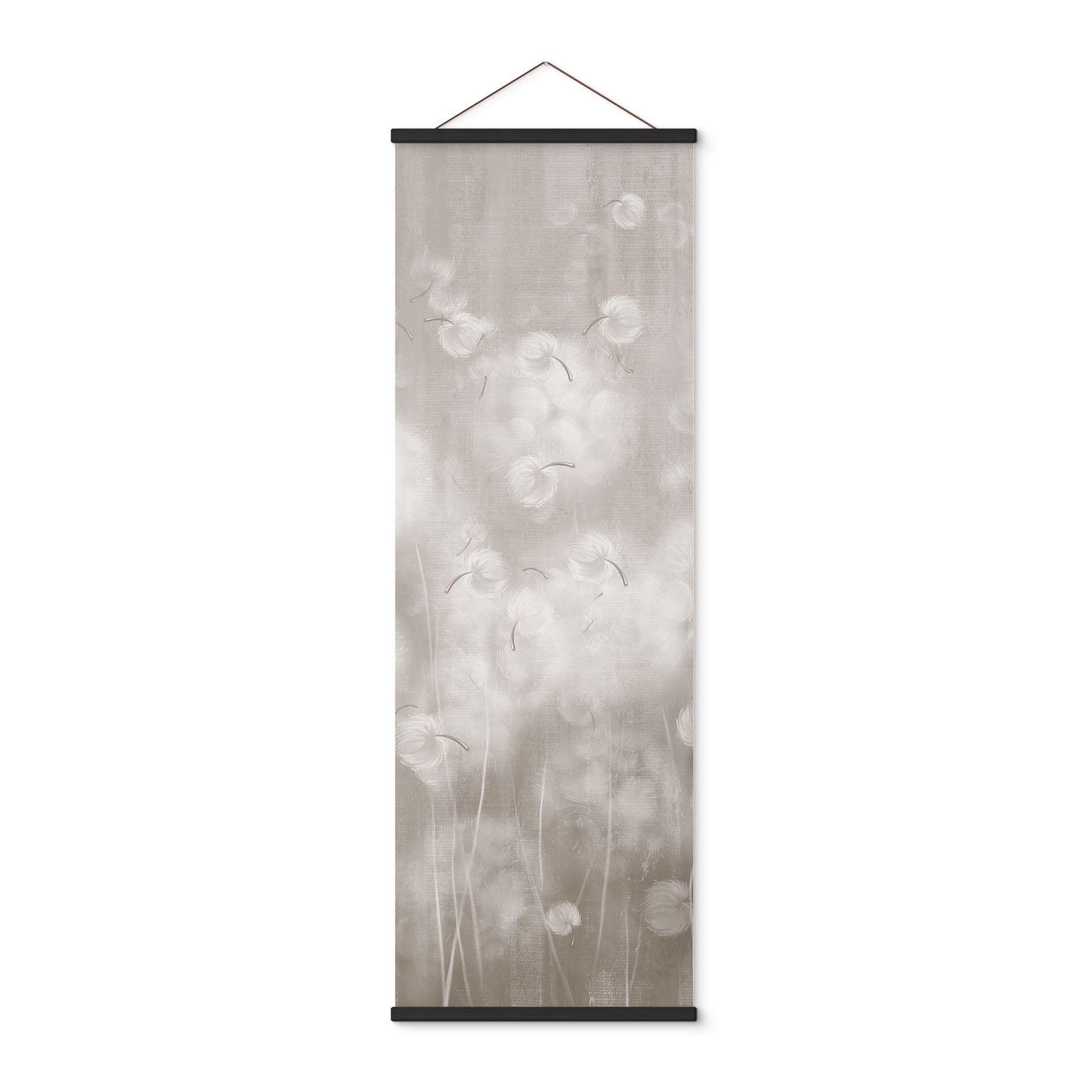 Textielposter Dandelions Dream in Beige - Ms Tiff - Panorama