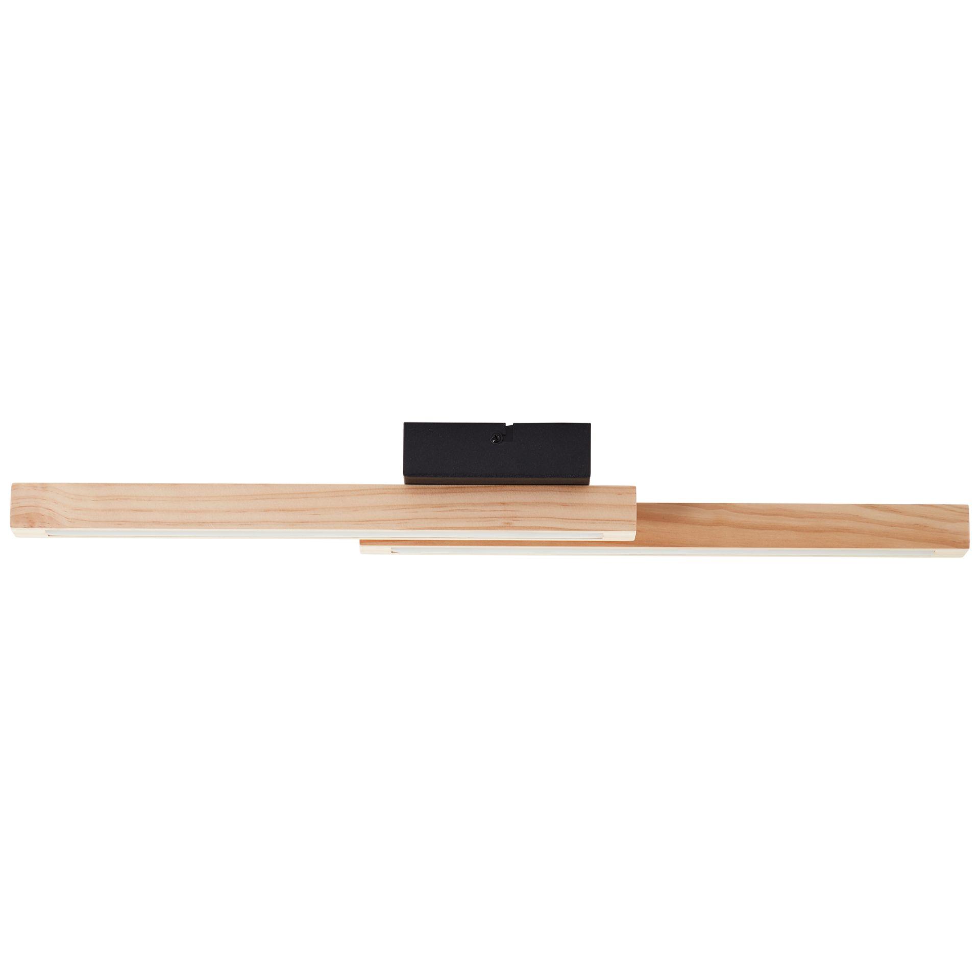 Deckenleuchte Anabelle, braun, 62 x 6,5 cm, Holz LED-Lampe