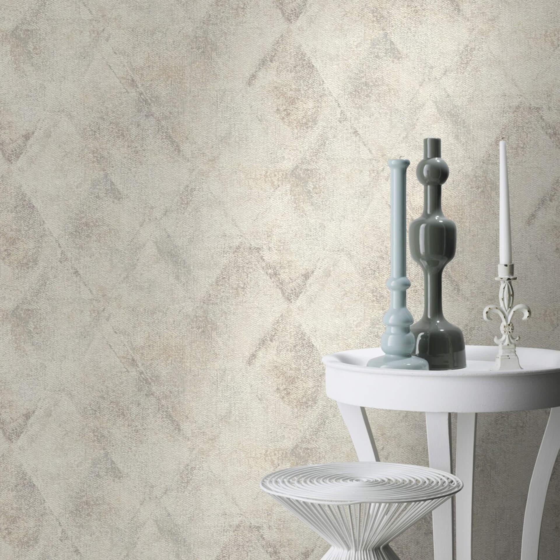 Rasch Vliesbehang - Patroonhang Wechsel II beige