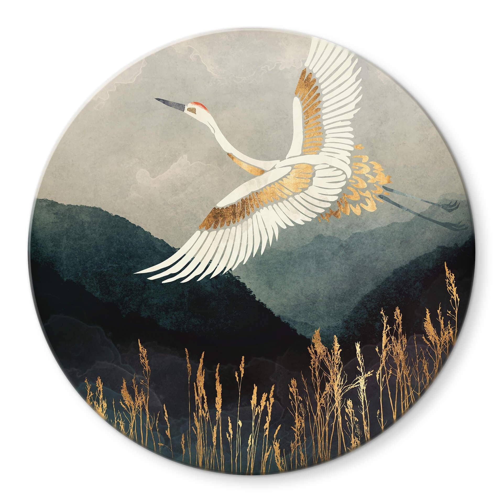 Tableau sur verre rond SpaceFrog Designs - Élégance