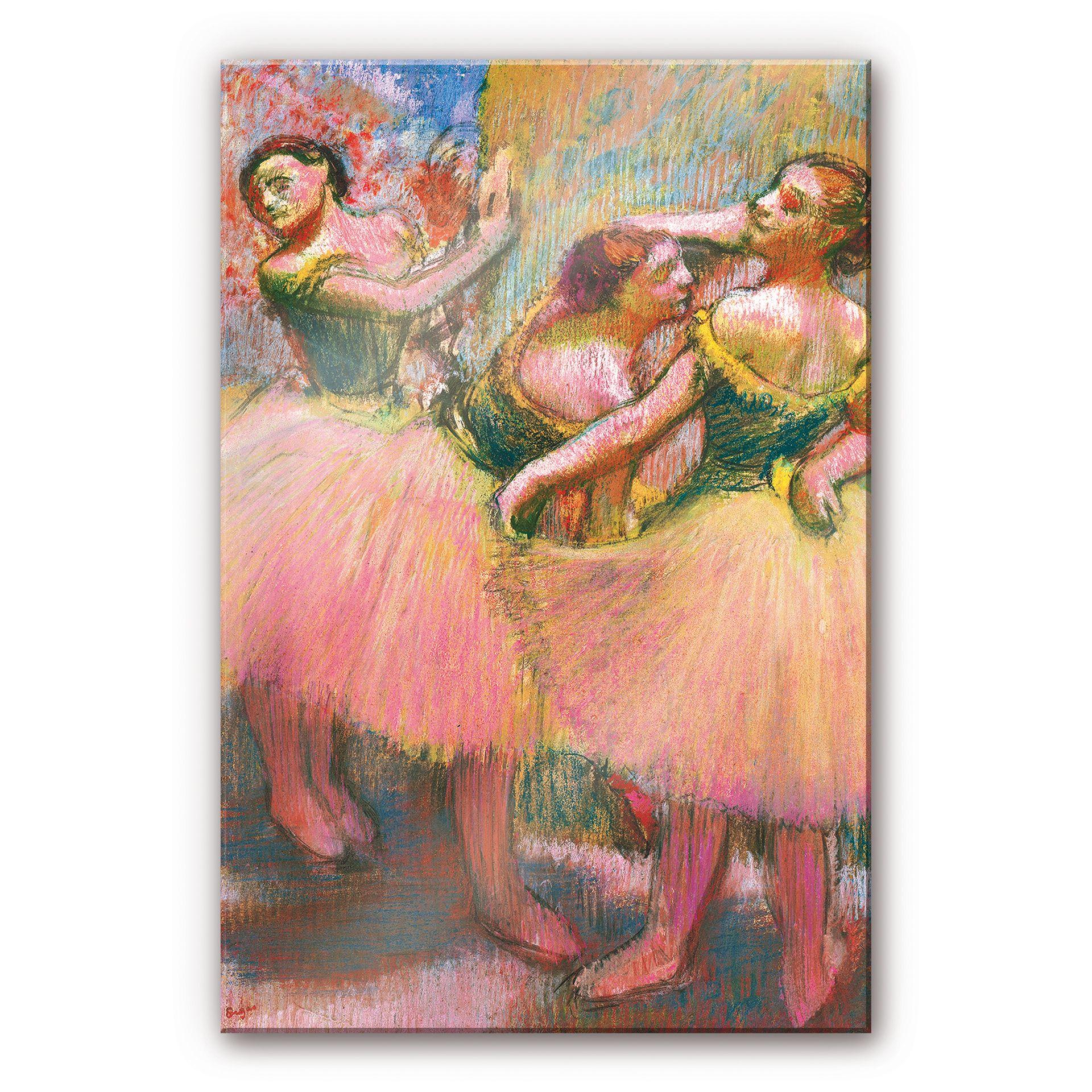 Akrylbillede Degas - Tre dansere med grønt
