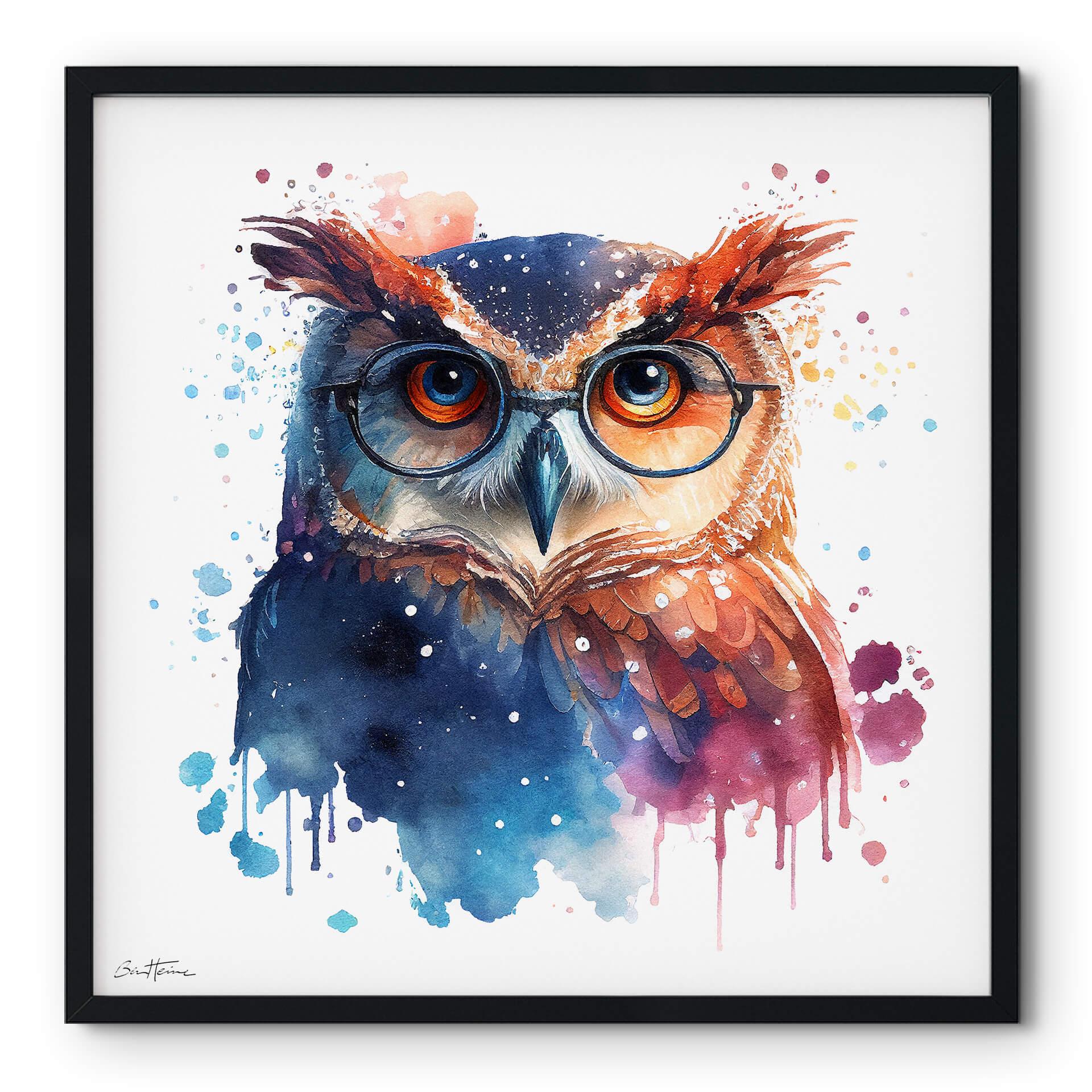 Plakat Heine - Intelligent Owl