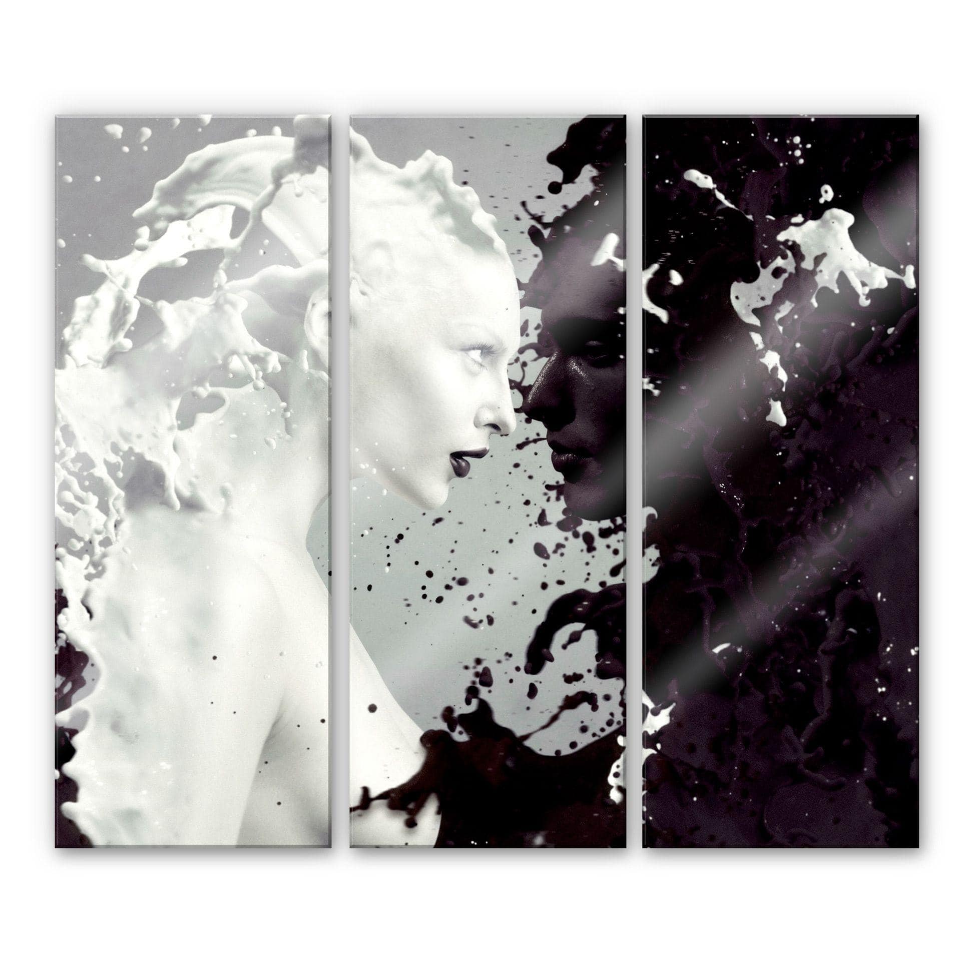 Tableau en verre acrylique - Milk & Coffee (3 parties)